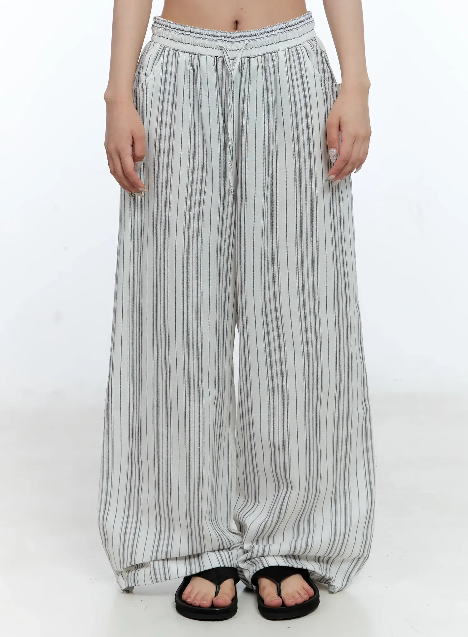 Striped Wide-Leg Pants CL530