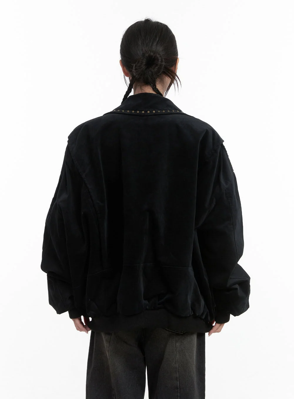 Studded Oversize Collar Jacket CO402 - Image 8