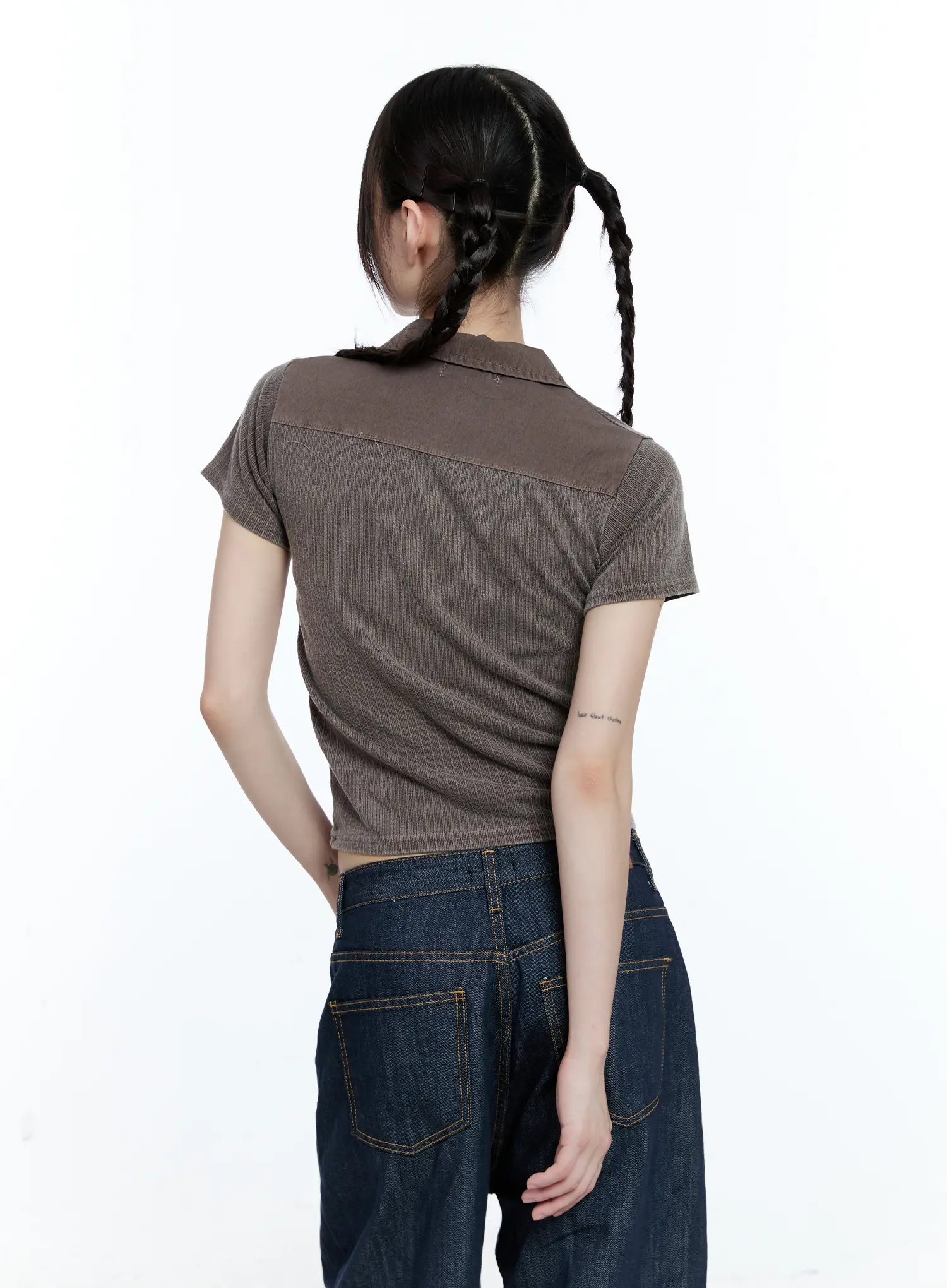 Studded Pocket Collared Tee CG511 - Image 7