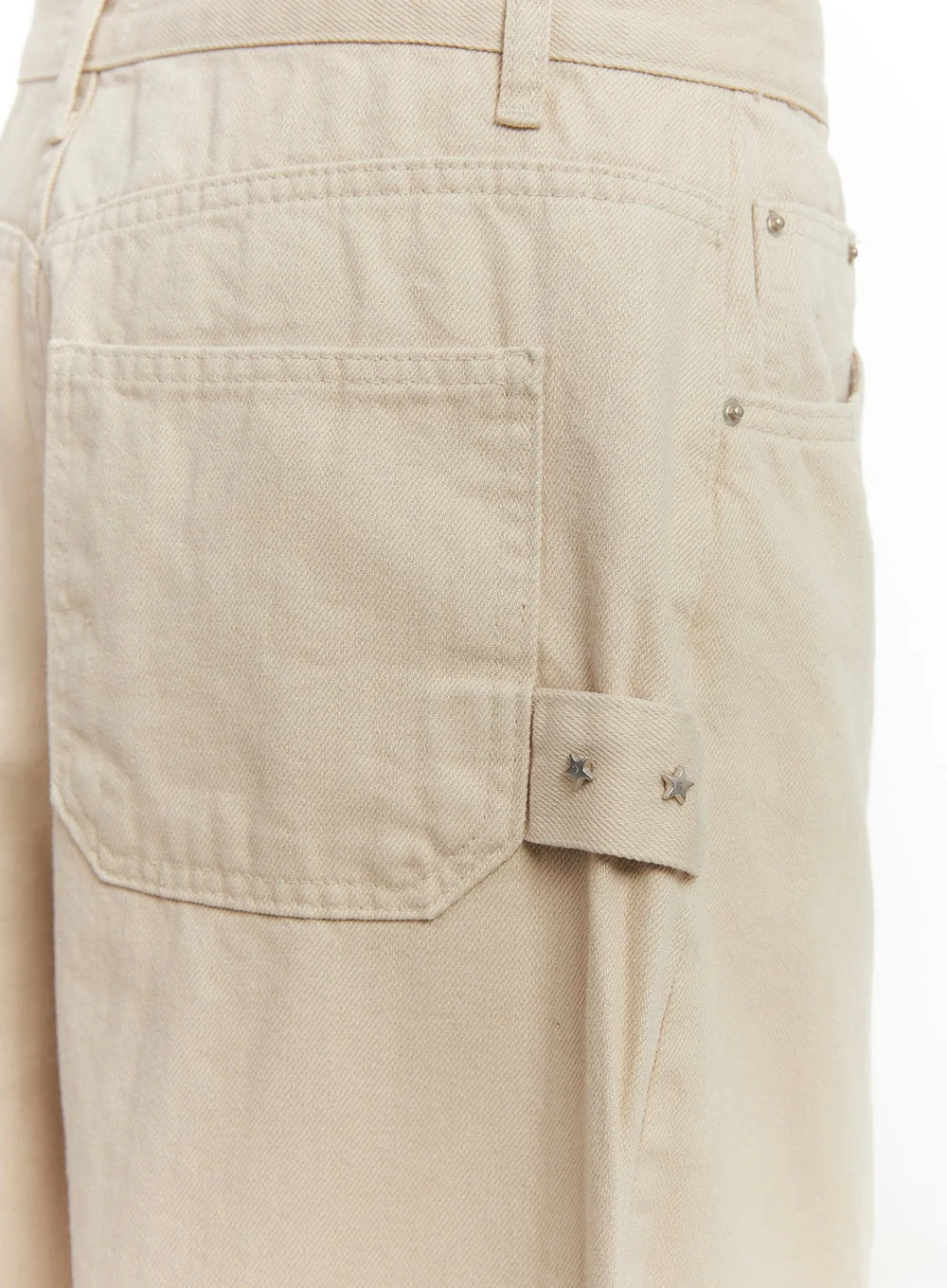 Studded Wide-Fit Cotton Pants CF519 - Image 7