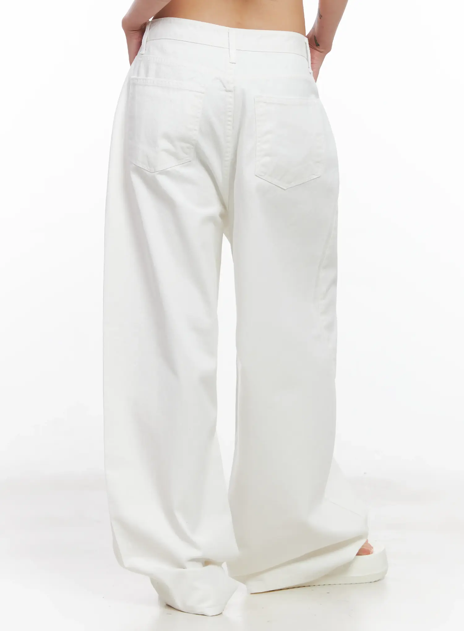 Studded Wide-Leg Cotton Pants CL525 - Image 8