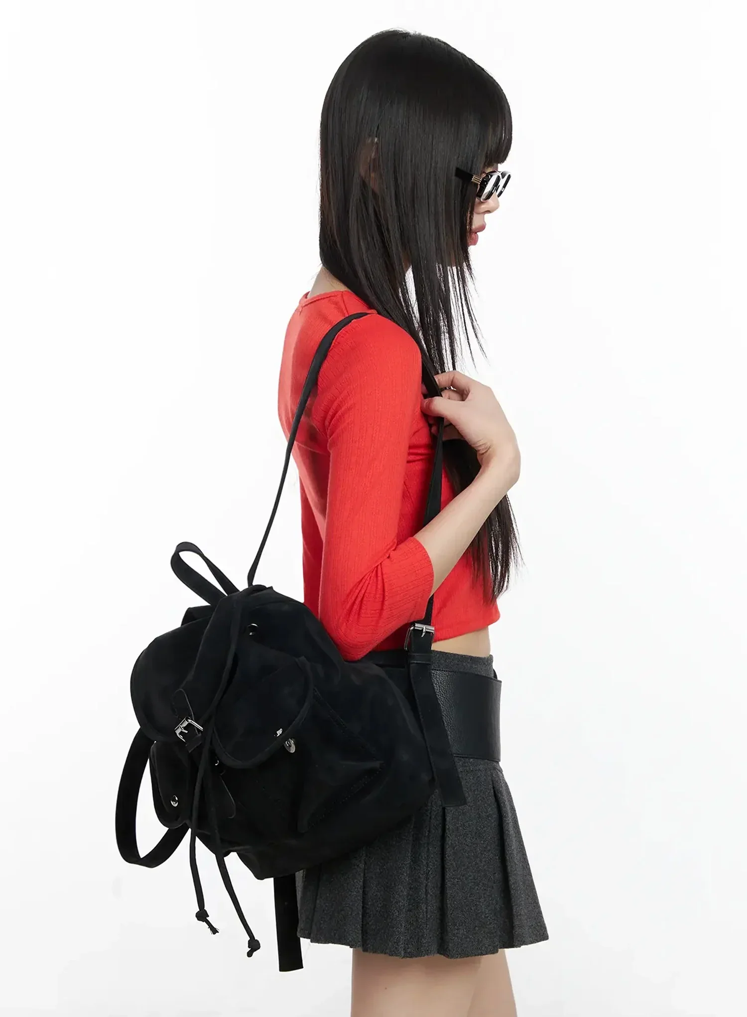 Suede Backpack F516 - Image 2