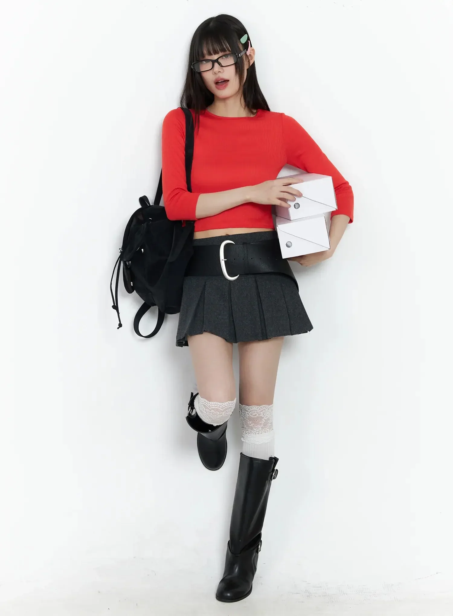 Suede Backpack F516 - Image 5