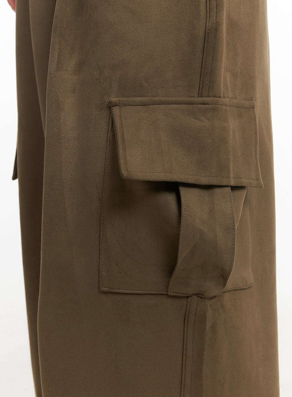Suede Wide-Fit Cargo Sweatpants CJ507 - Image 9