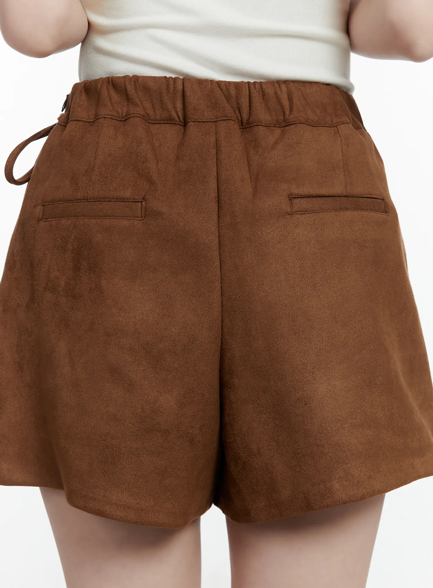 Suede Wrap Mini Skort F502 - Image 6