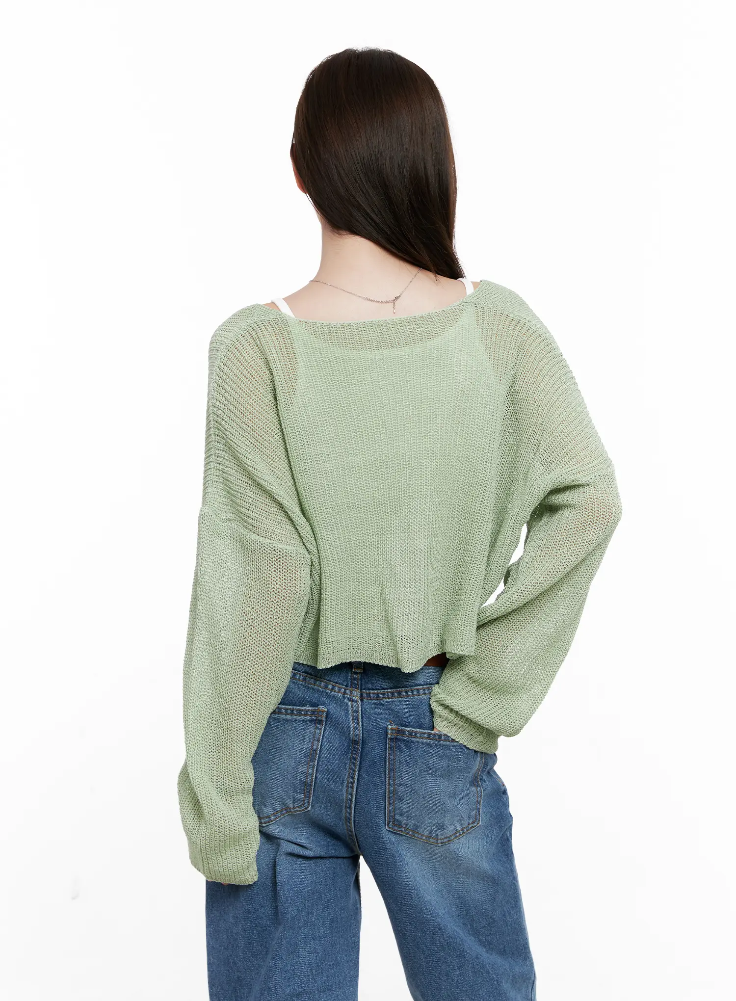 Summer Knit Crop Cardigan CL523 - Image 6