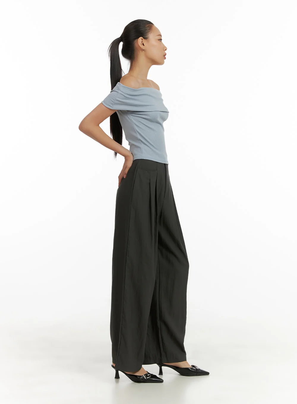 Summer Pintuck Tailored Pants CU414 - Image 3