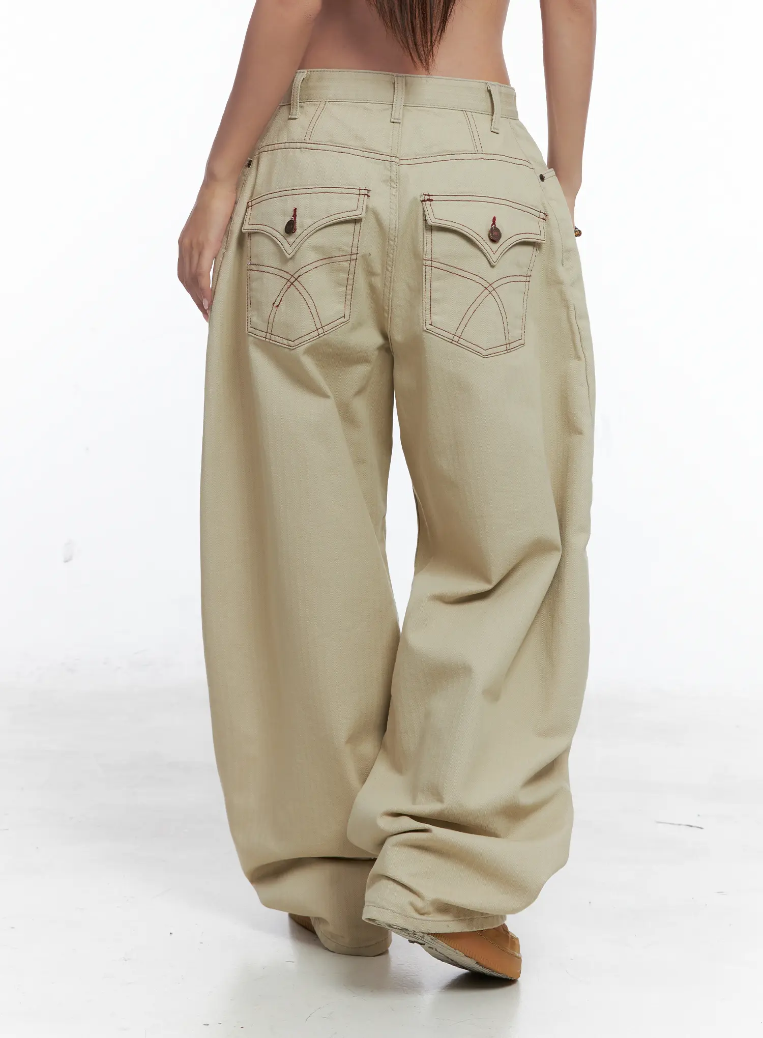 Summer Stitch Wide Cotton Pants CS503 - Image 7