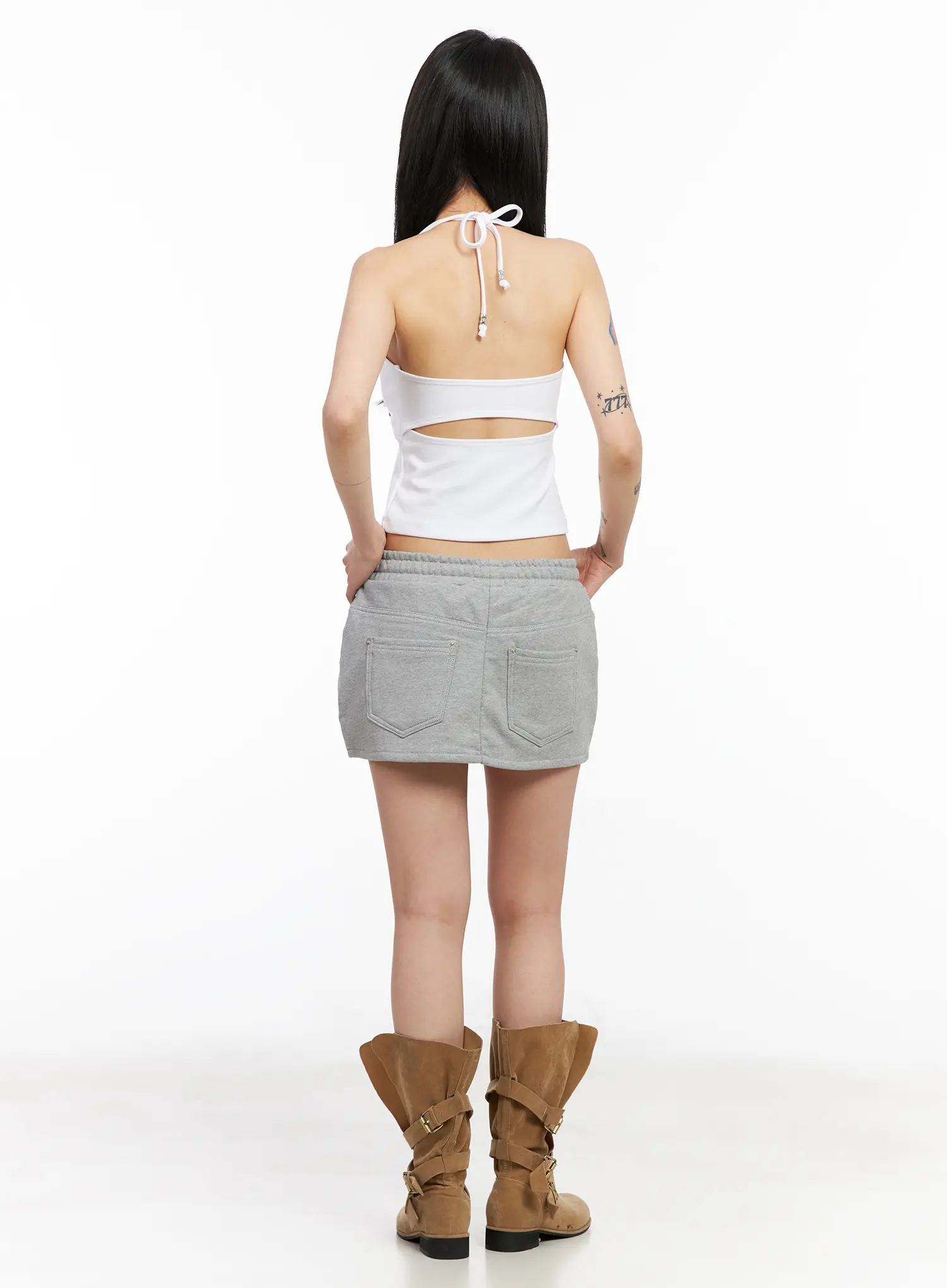 Sweat Denim Mini Skirt CM517 - Image 10
