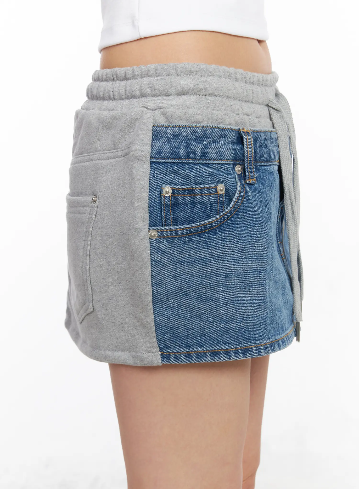 Sweat Denim Mini Skirt CM517 - Image 6