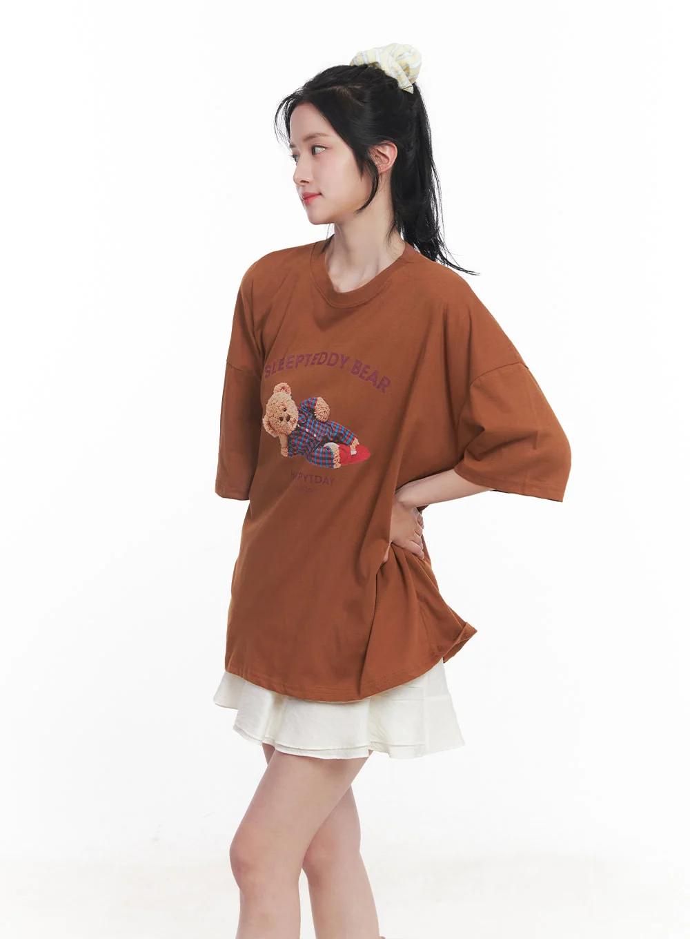 Teddy Graphic Oversize T-Shirt CY526 - Image 5