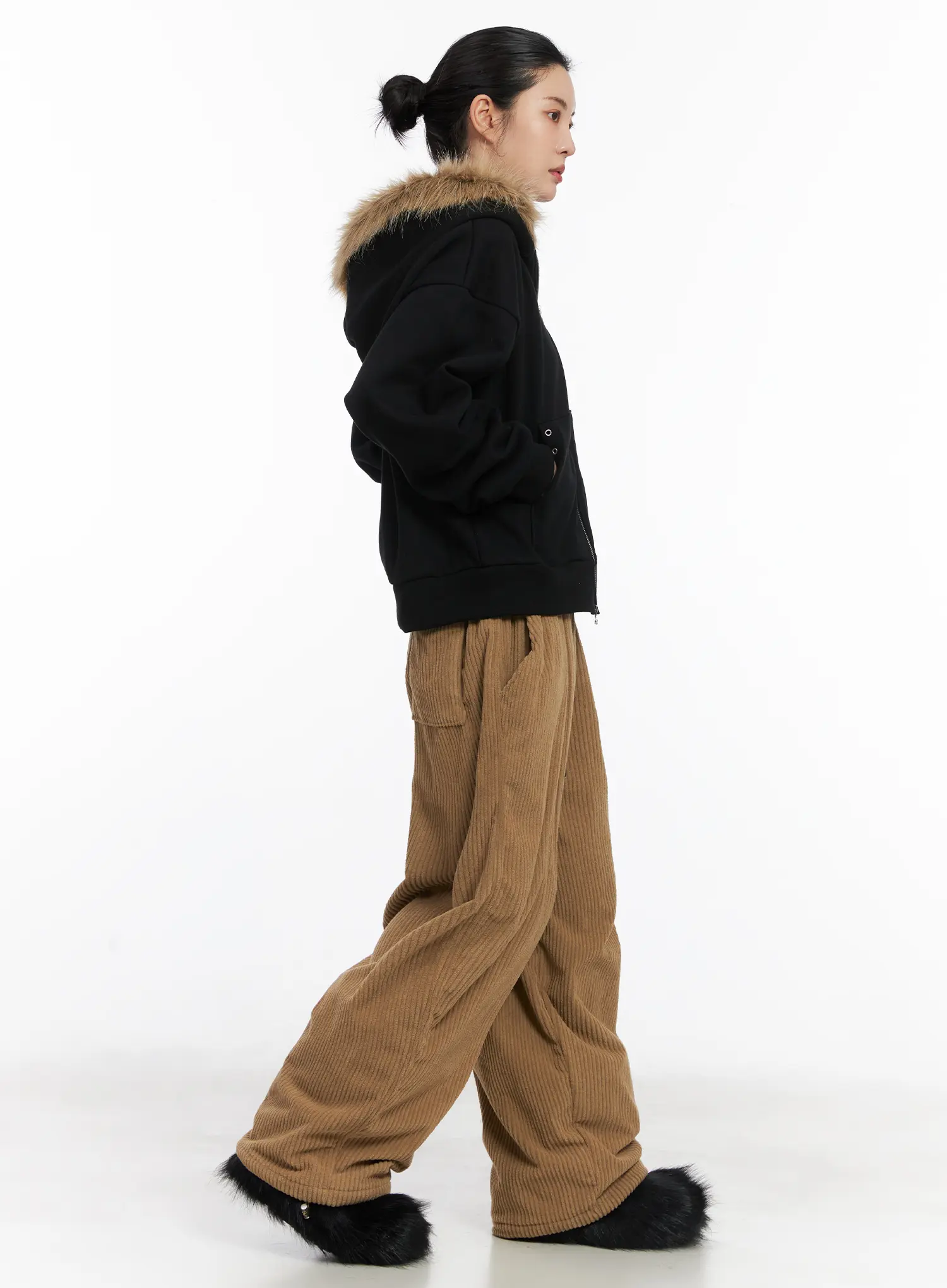 Textured Fleece Baggy Pants CD505 - Image 5