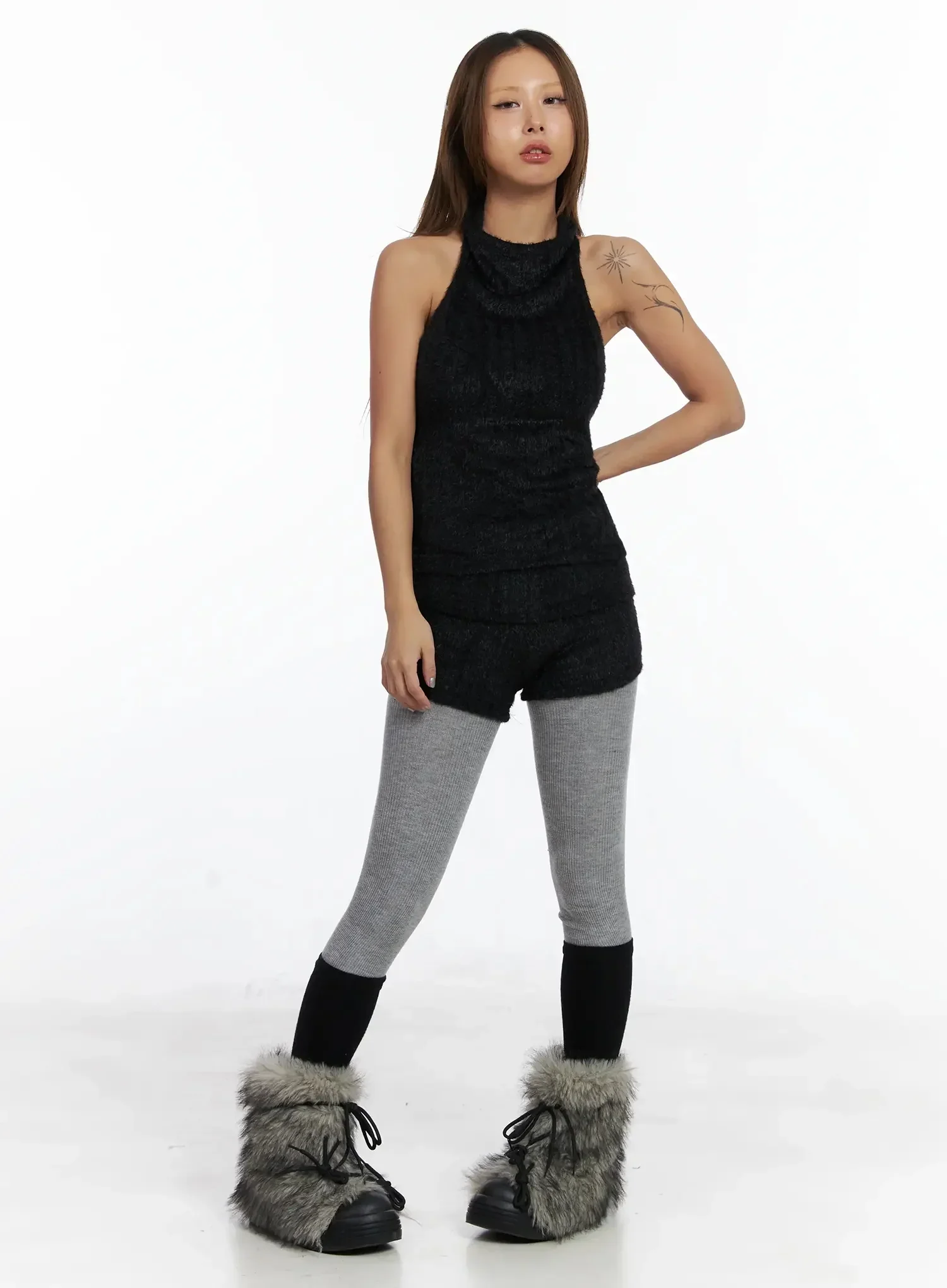 Textured Knit Shorts IN528 - Image 4