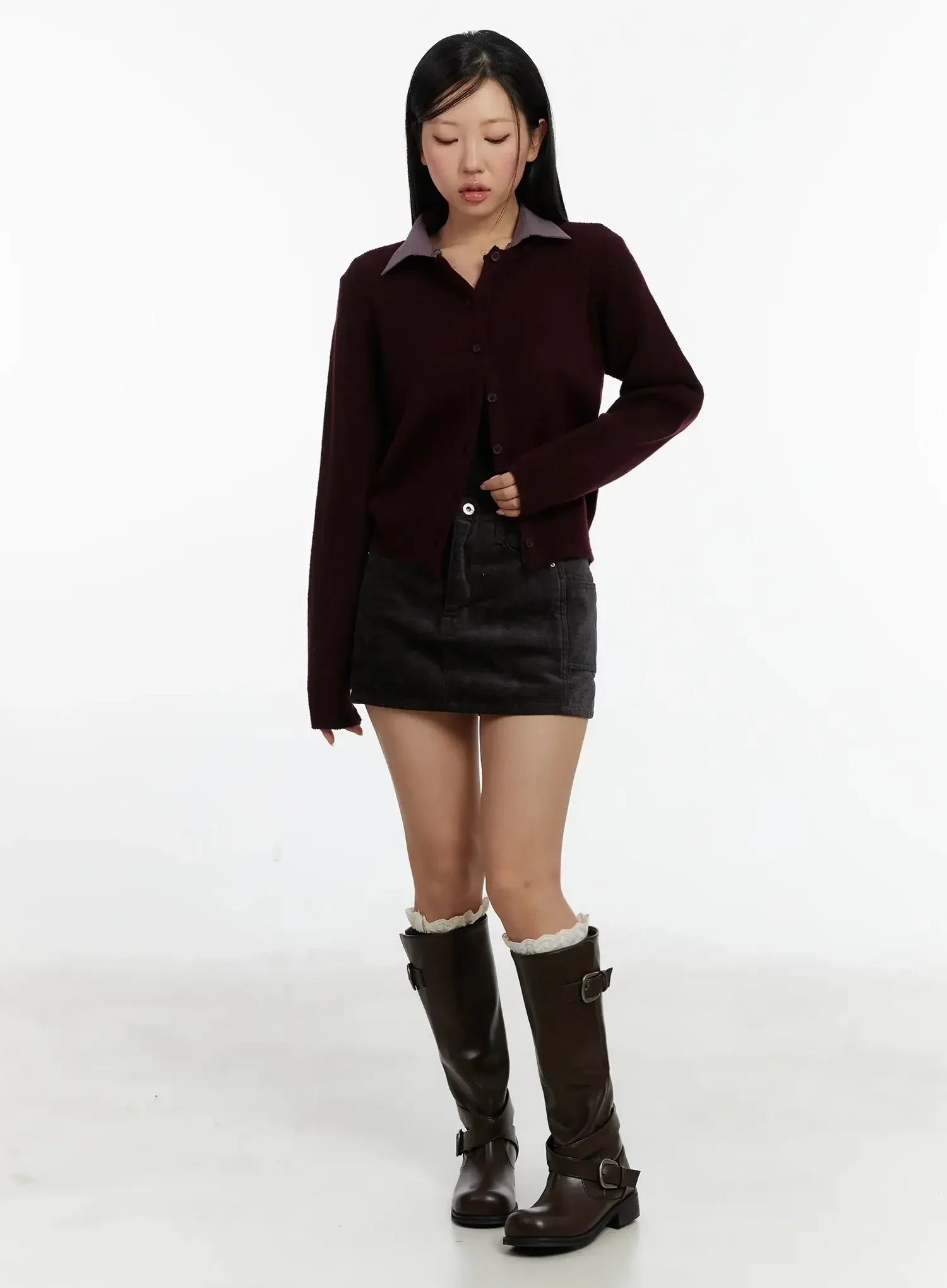 Textured Mini Skirt ID525 - Image 3