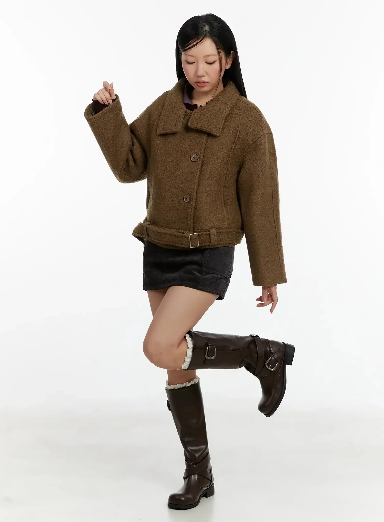 Textured Mini Skirt ID525 - Image 9