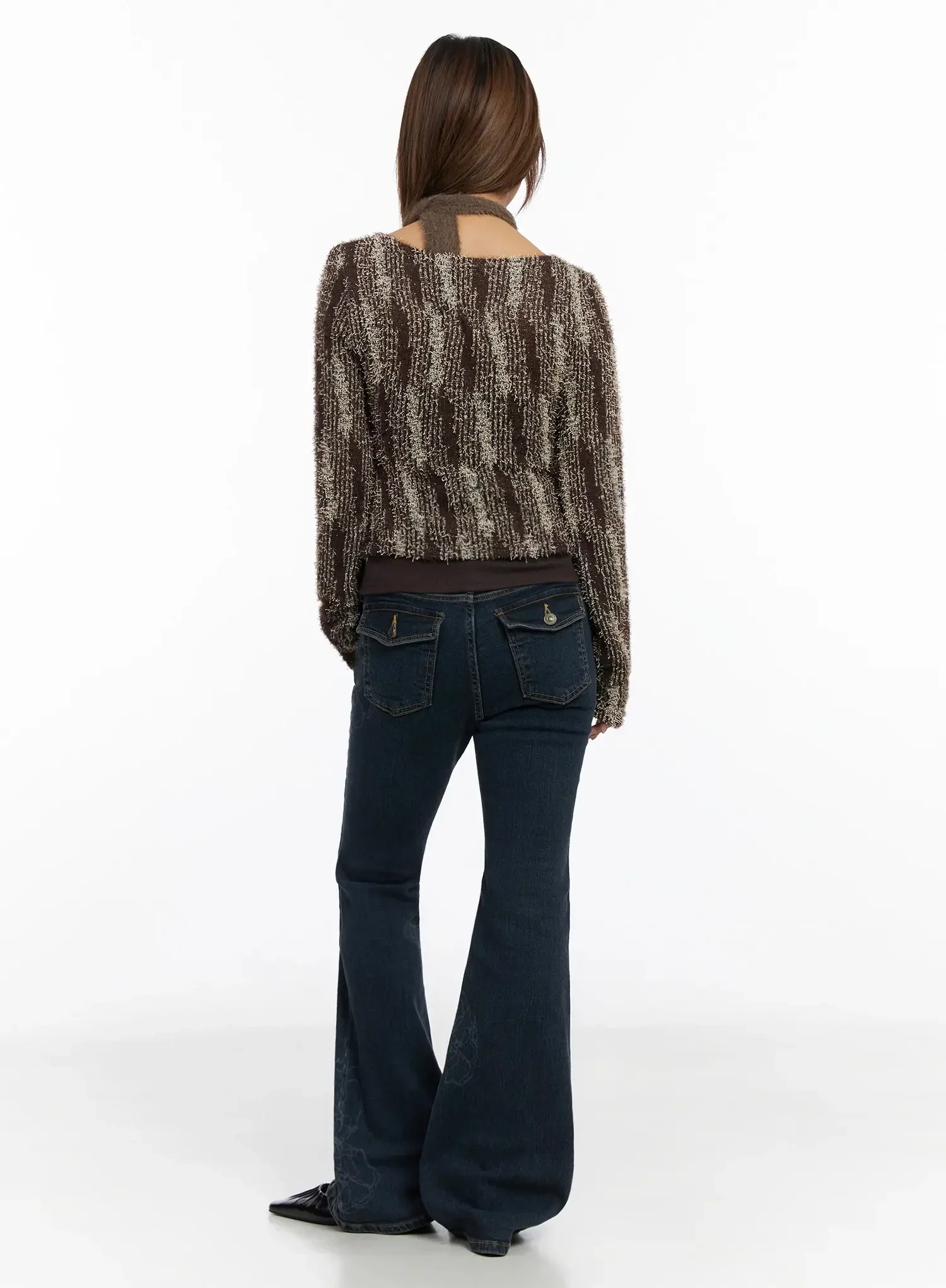 Textured Pattern Knit Cardigan IN528 - Image 9