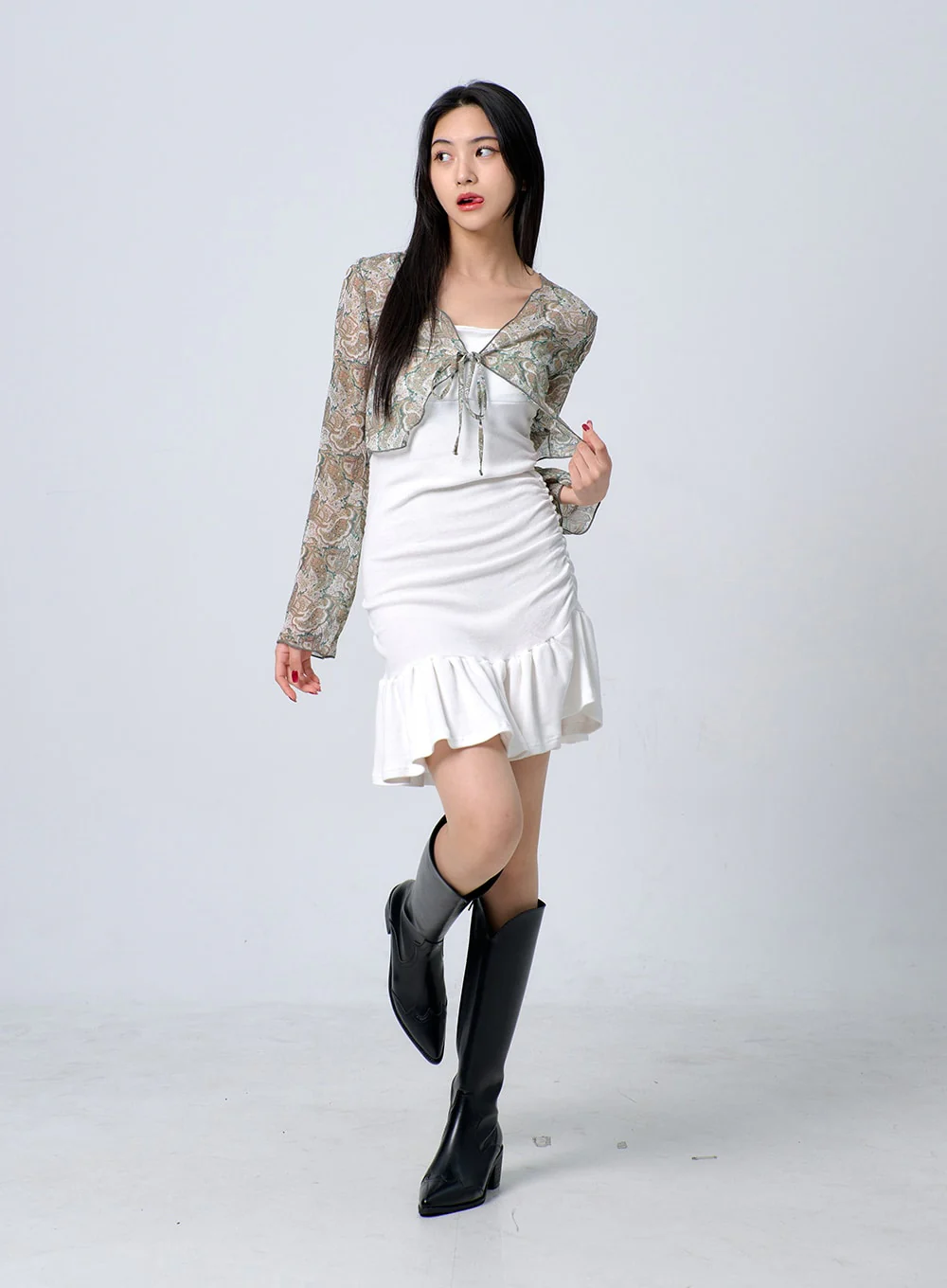 Thin Strap Frill Mini Dress BJ331 - Image 15