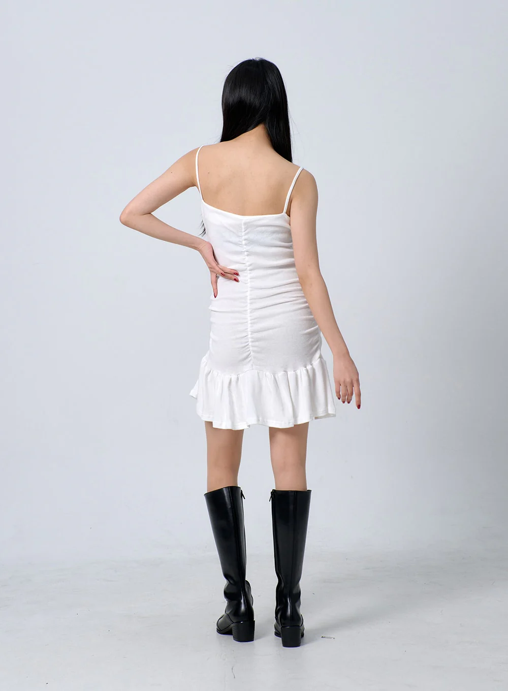 Thin Strap Frill Mini Dress BJ331 - Image 4