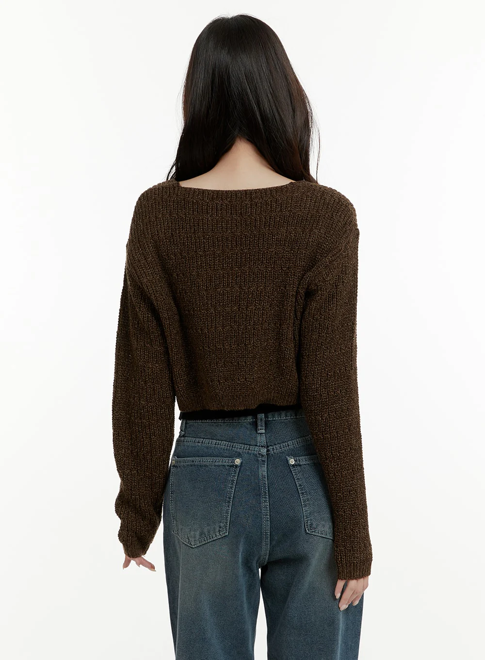 Tie Knit Crop Cardigan OA405 - Image 4