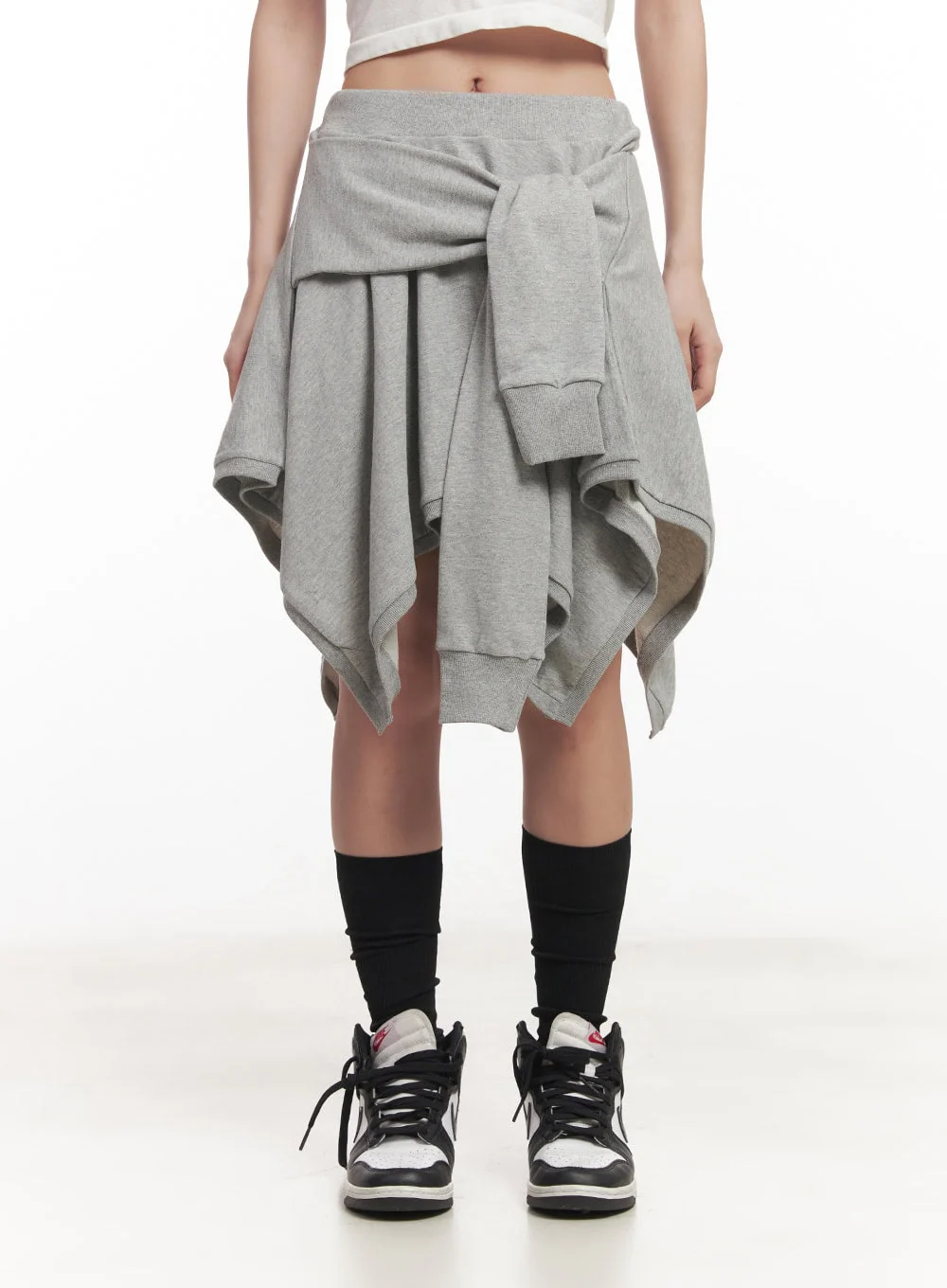 Tied Layering Handkerchief Midi Skirt CA521 - Image 8