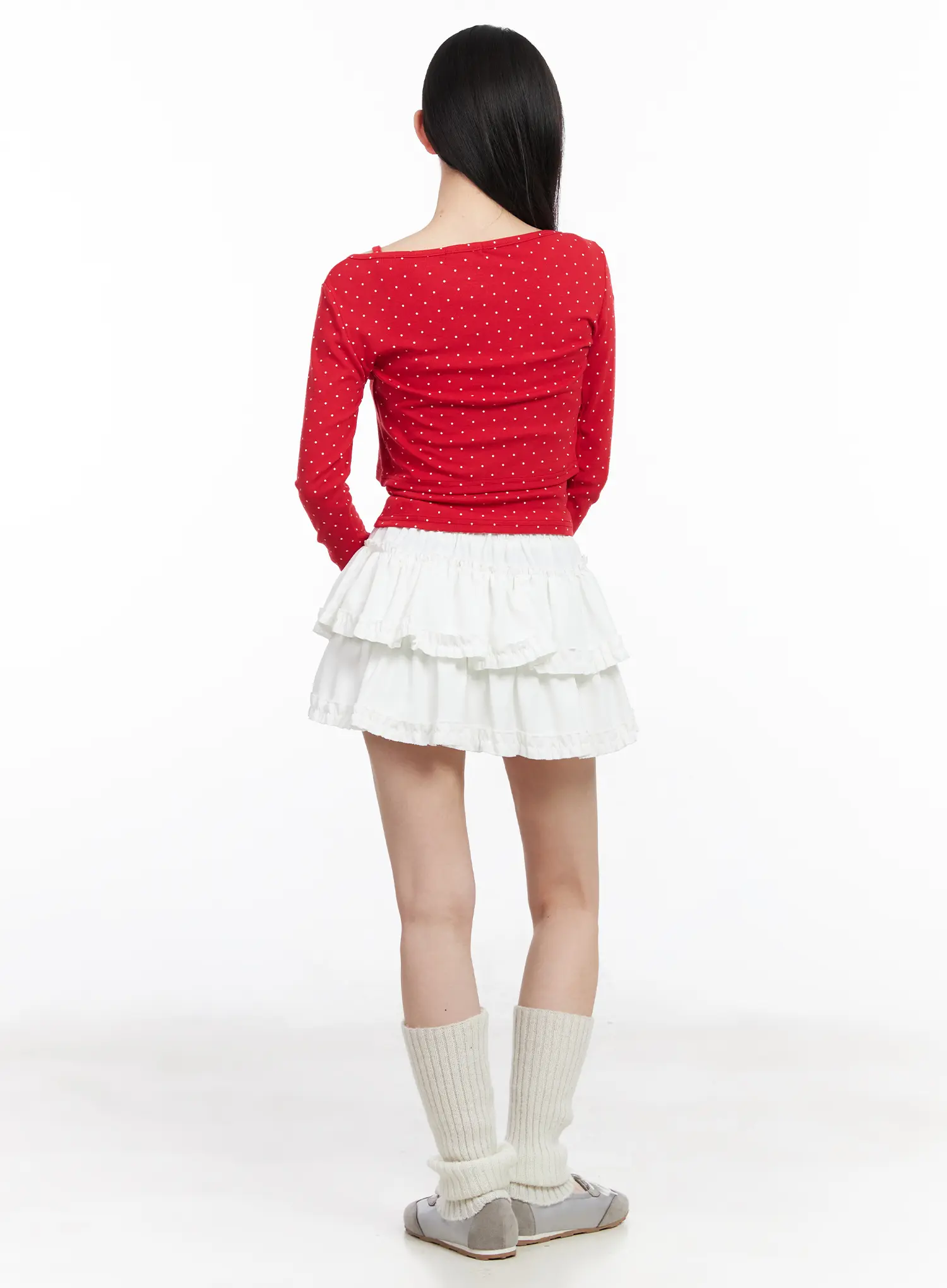Tiered Ruffle Flared Mini Skirt CM518 - Image 7