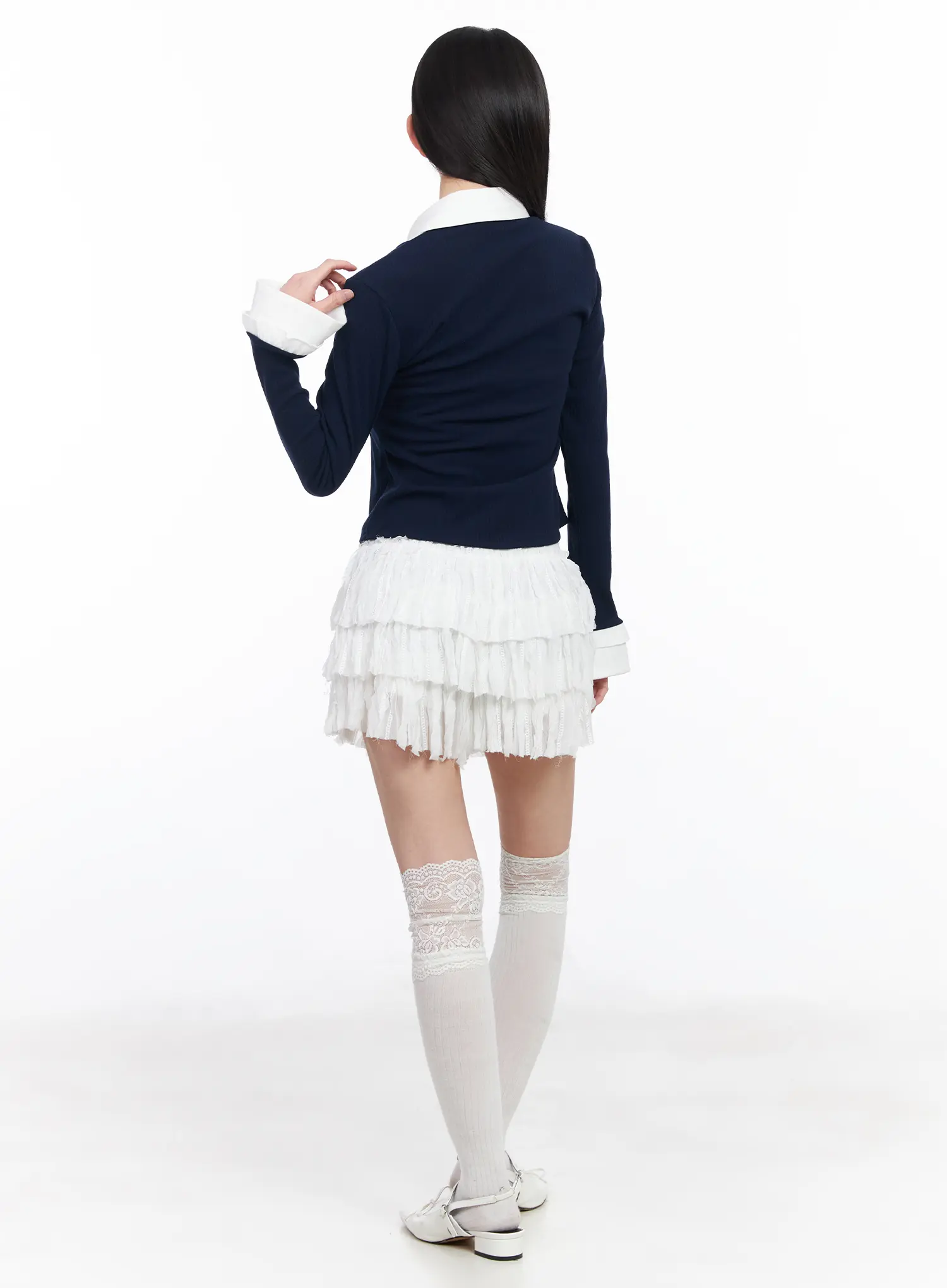 Tiered Ruffle Mini Skirt CF518 - Image 7