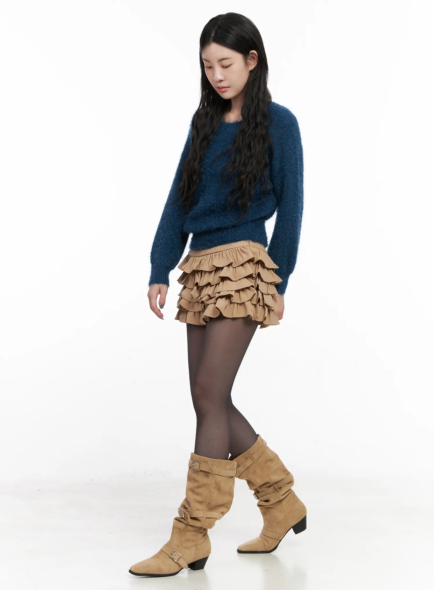 Tiered Ruffle Mini Skirt CN512 - Image 2