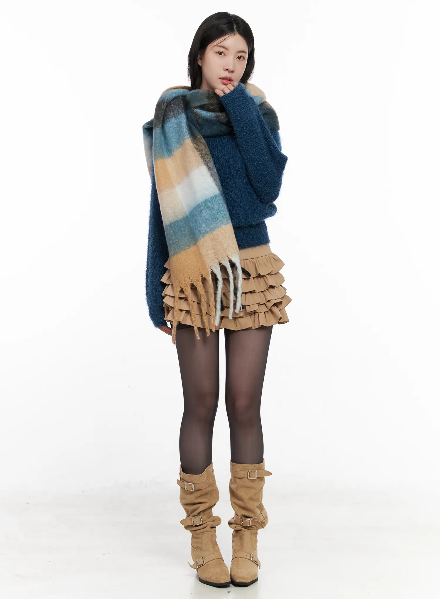 Tiered Ruffle Mini Skirt CN512 - Image 7