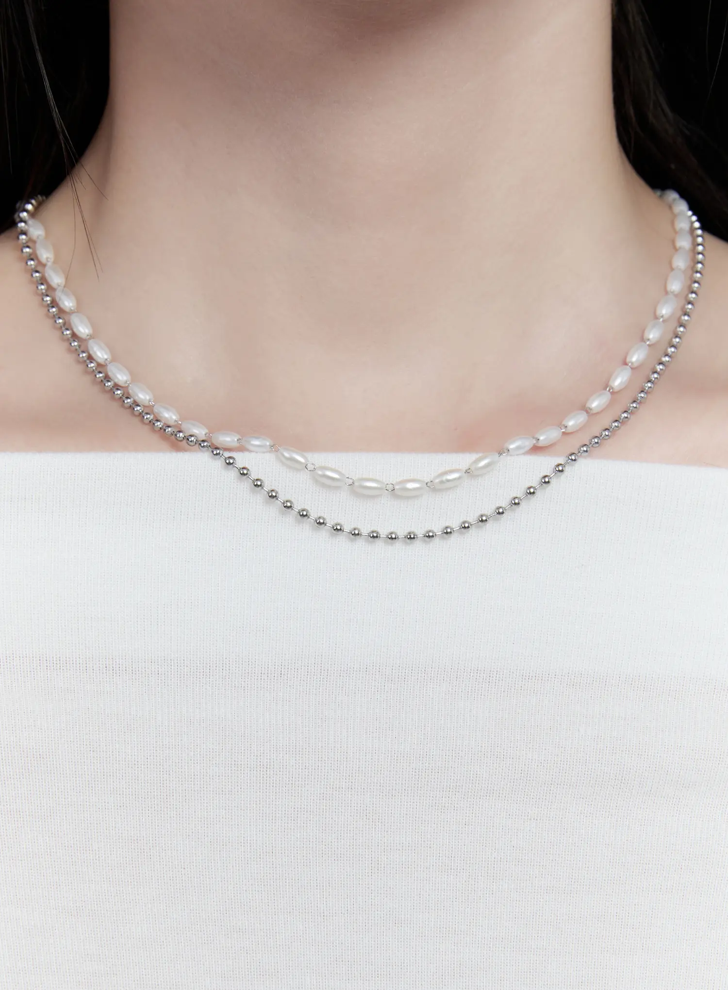 Tiny Beaded Layered Necklace CC0608