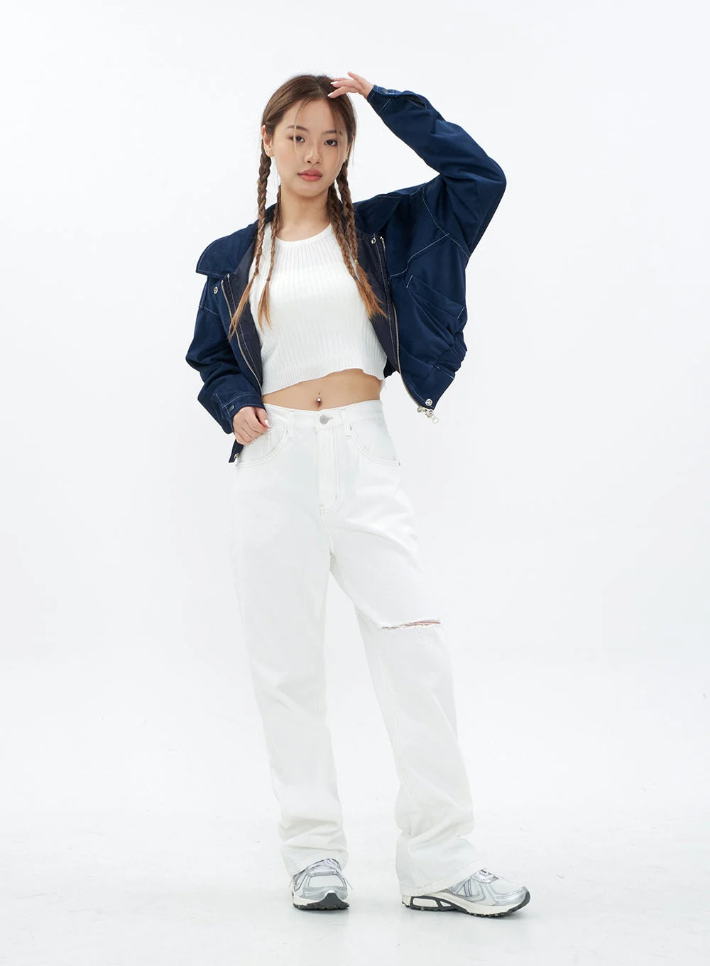 Torn Wide Leg Jeans CM18 - Image 3