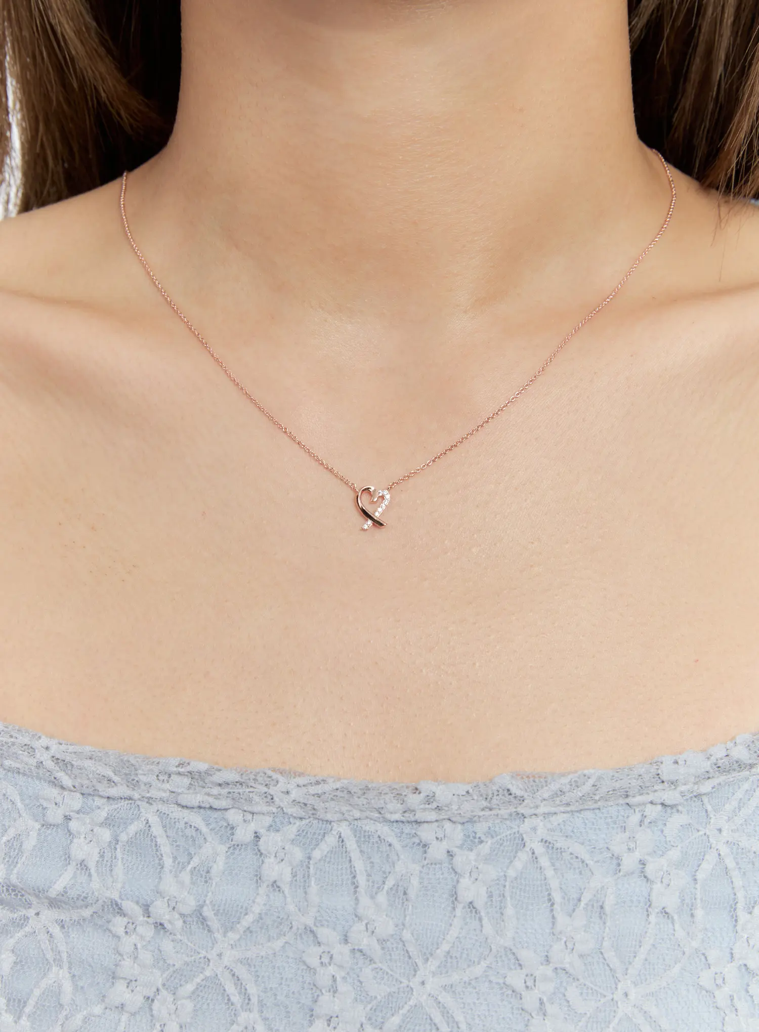 Trailing Heart Necklace IS517 - Image 3
