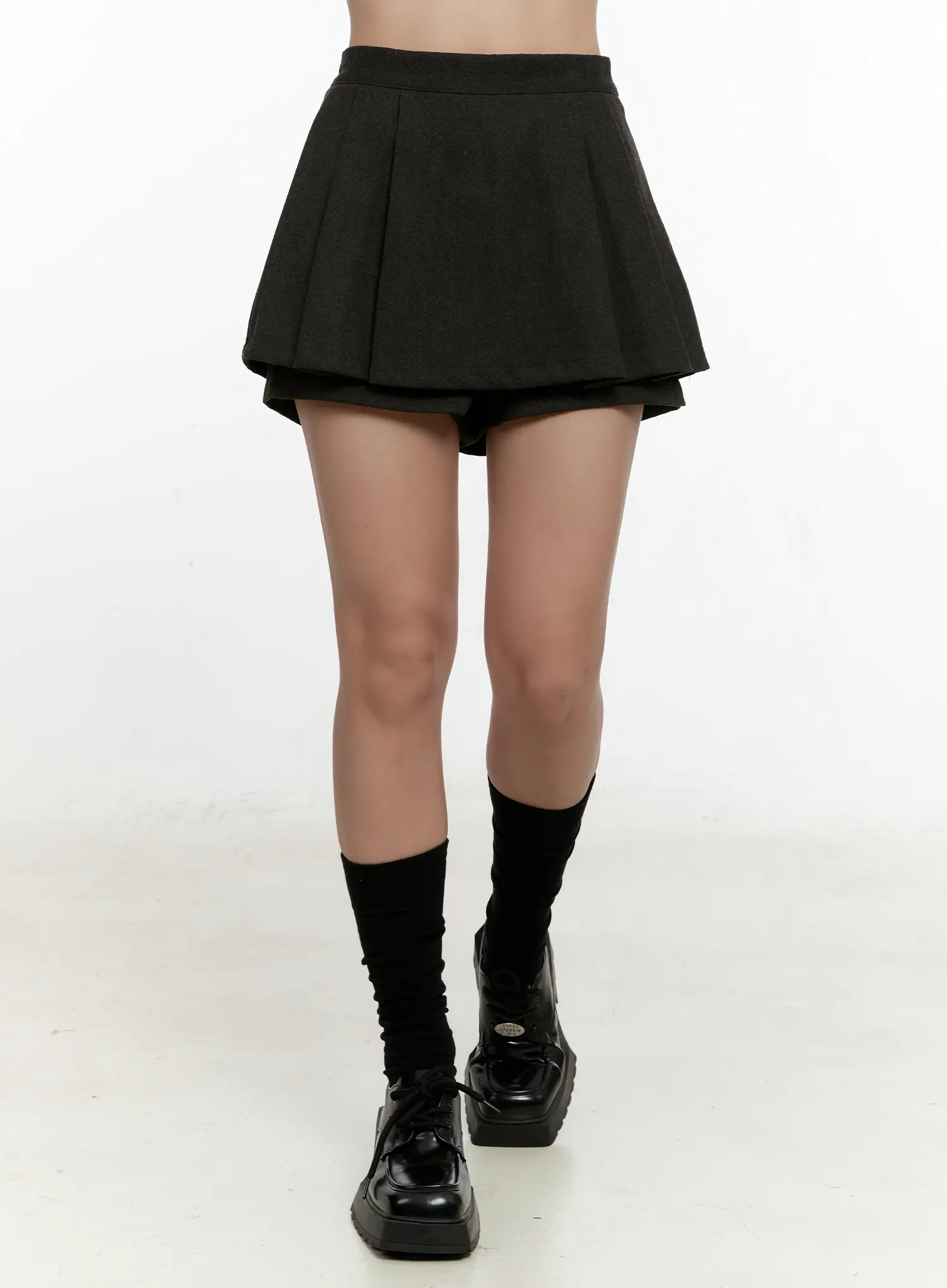 Trendy Pleated Mini Skort CN505