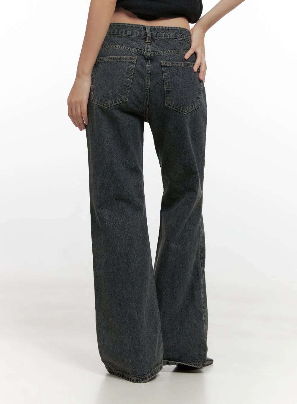 Trina Washed Cotton Flared Jeans CN419 - Image 7