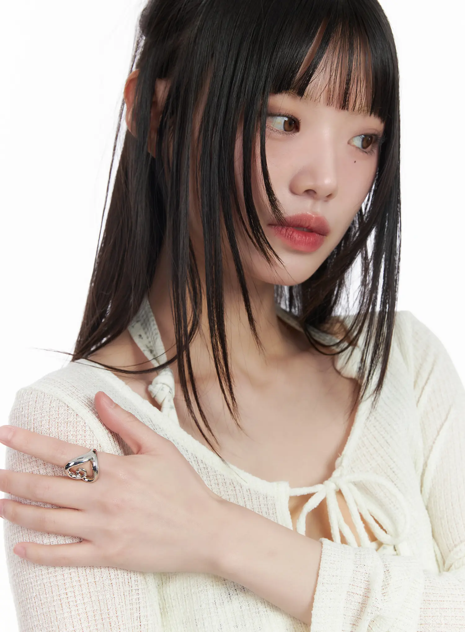 Twisted Big Heart Ring CM524 - Image 2