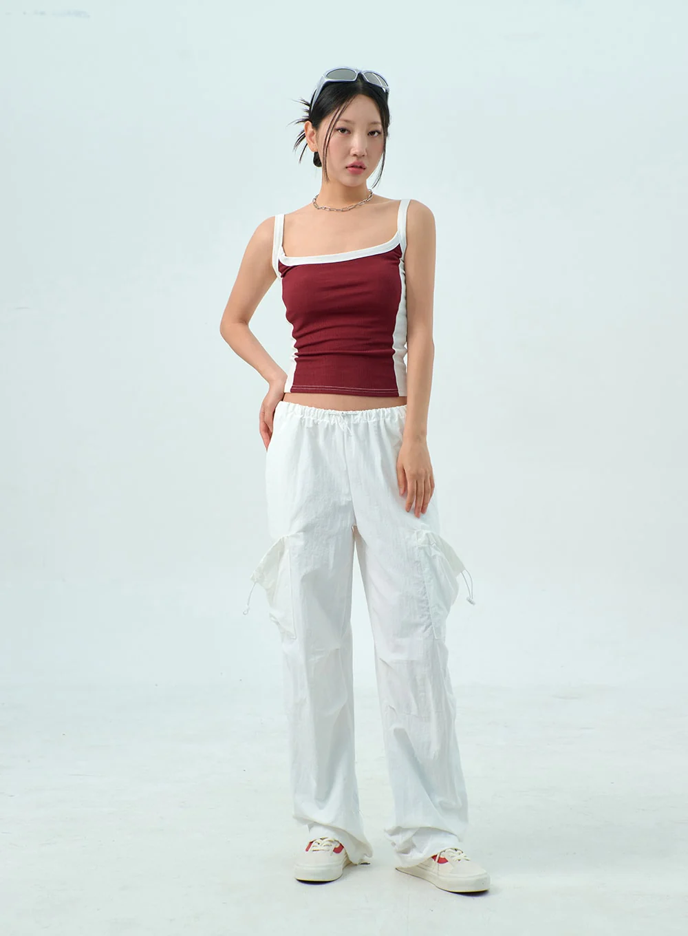Two Color Knit Top CY325 - Image 5