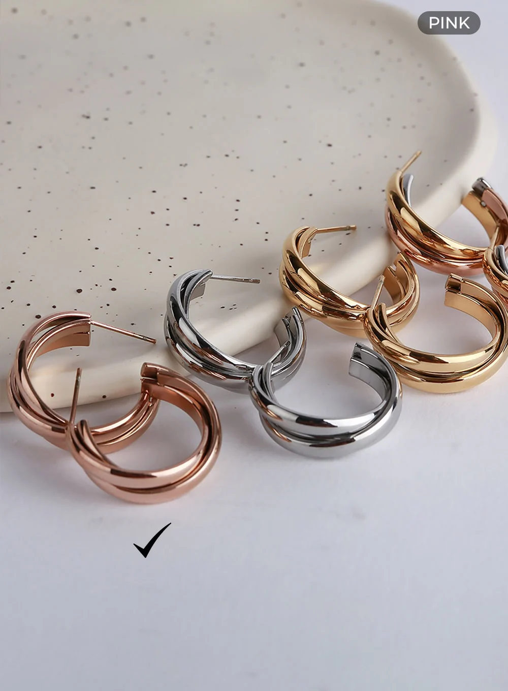 Two Line Ling Earrings IL404 - Image 9