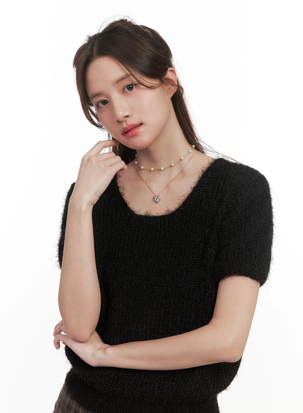 Two-Line Ribbon Necklace CJ515 - Image 3