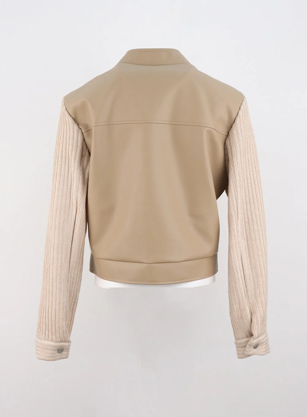 Two-Tone Faux Leather Jacket CO325 - Image 13