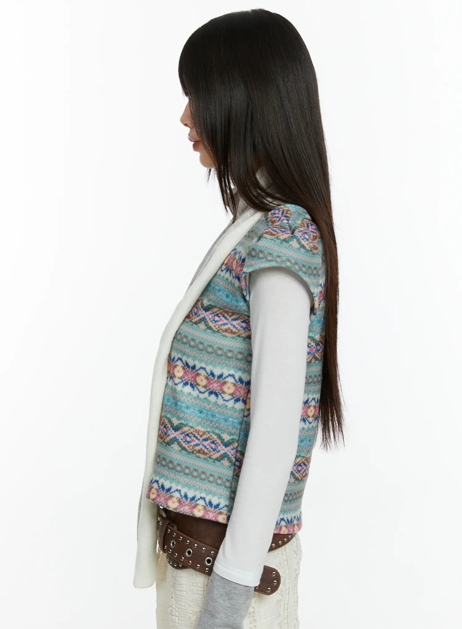 Two-Tone Knit Scarf CF510 - Image 4