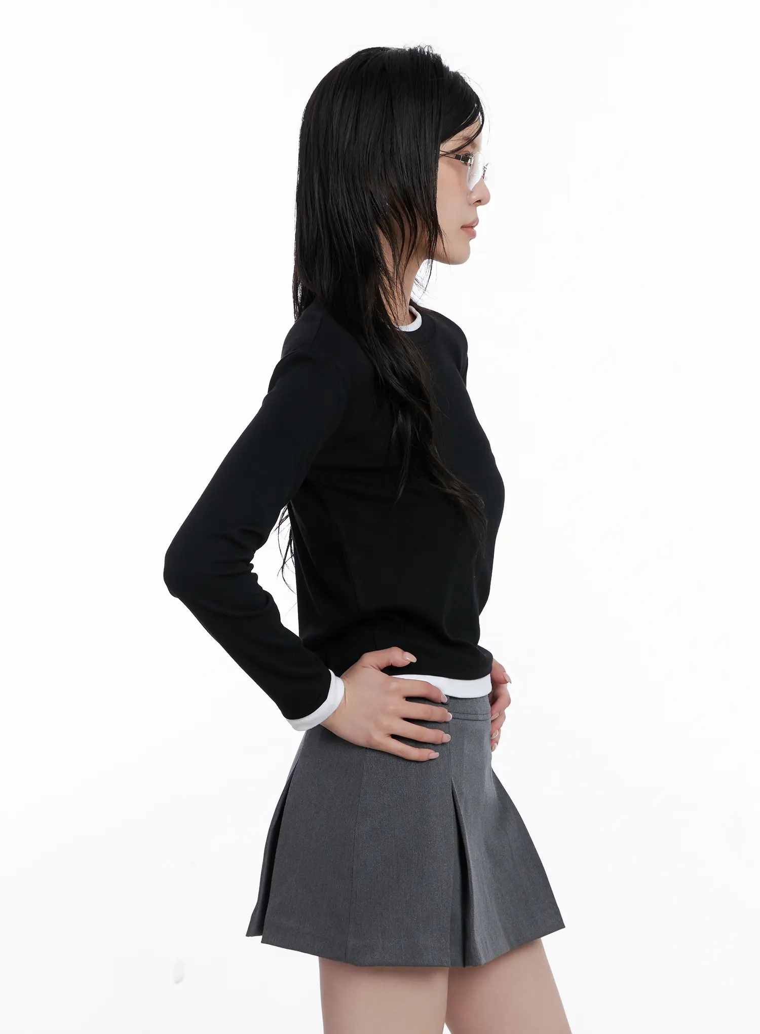Two-Tone Long Sleeve Top CS529 - Image 6