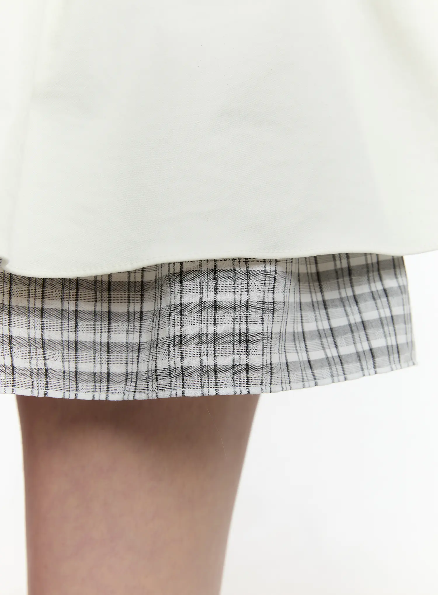 Two-Tone Plaid Mini Skirt CM510 - Image 5