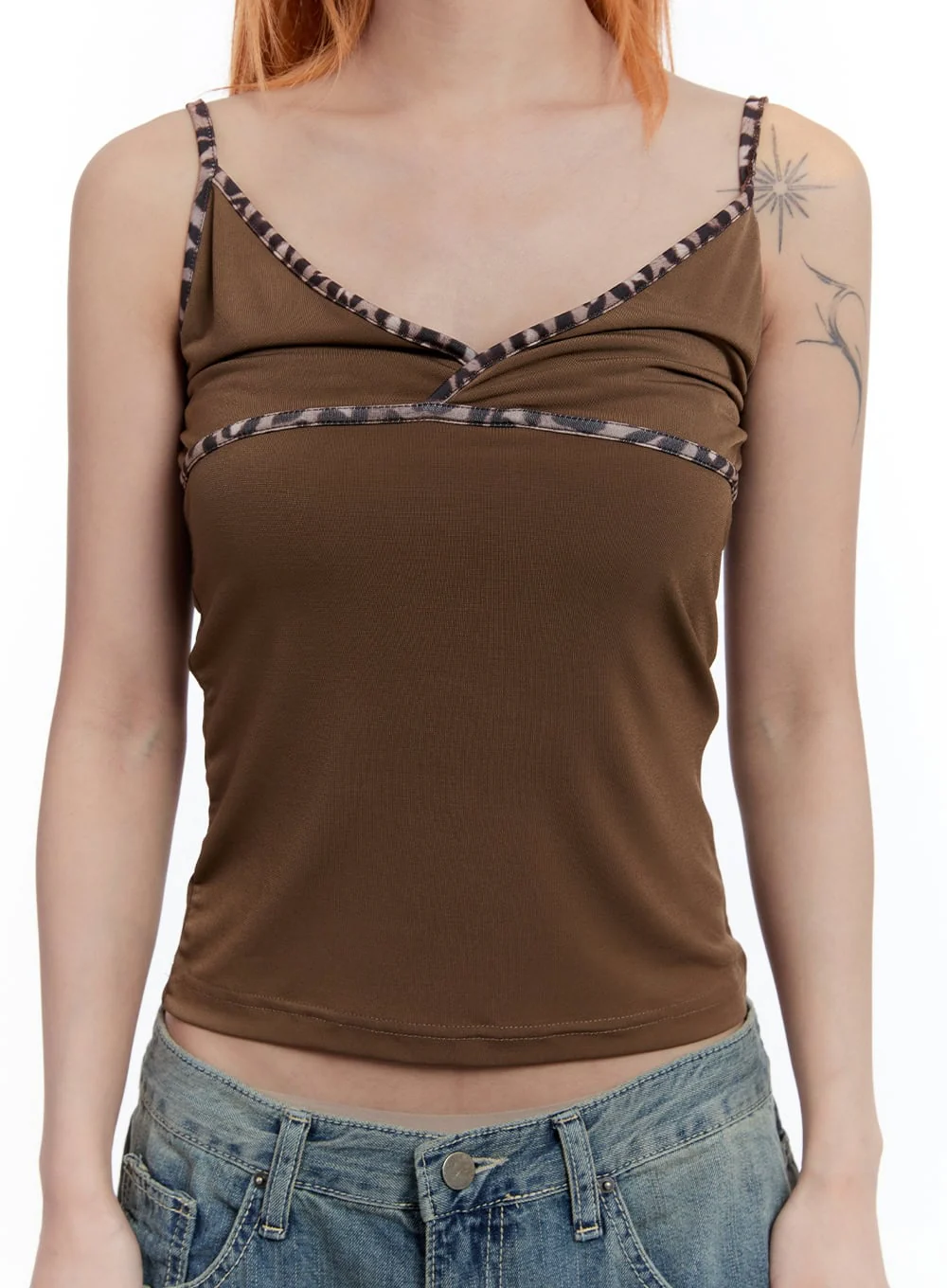 Two-Tone Trim Cami Top CU502 - Image 8