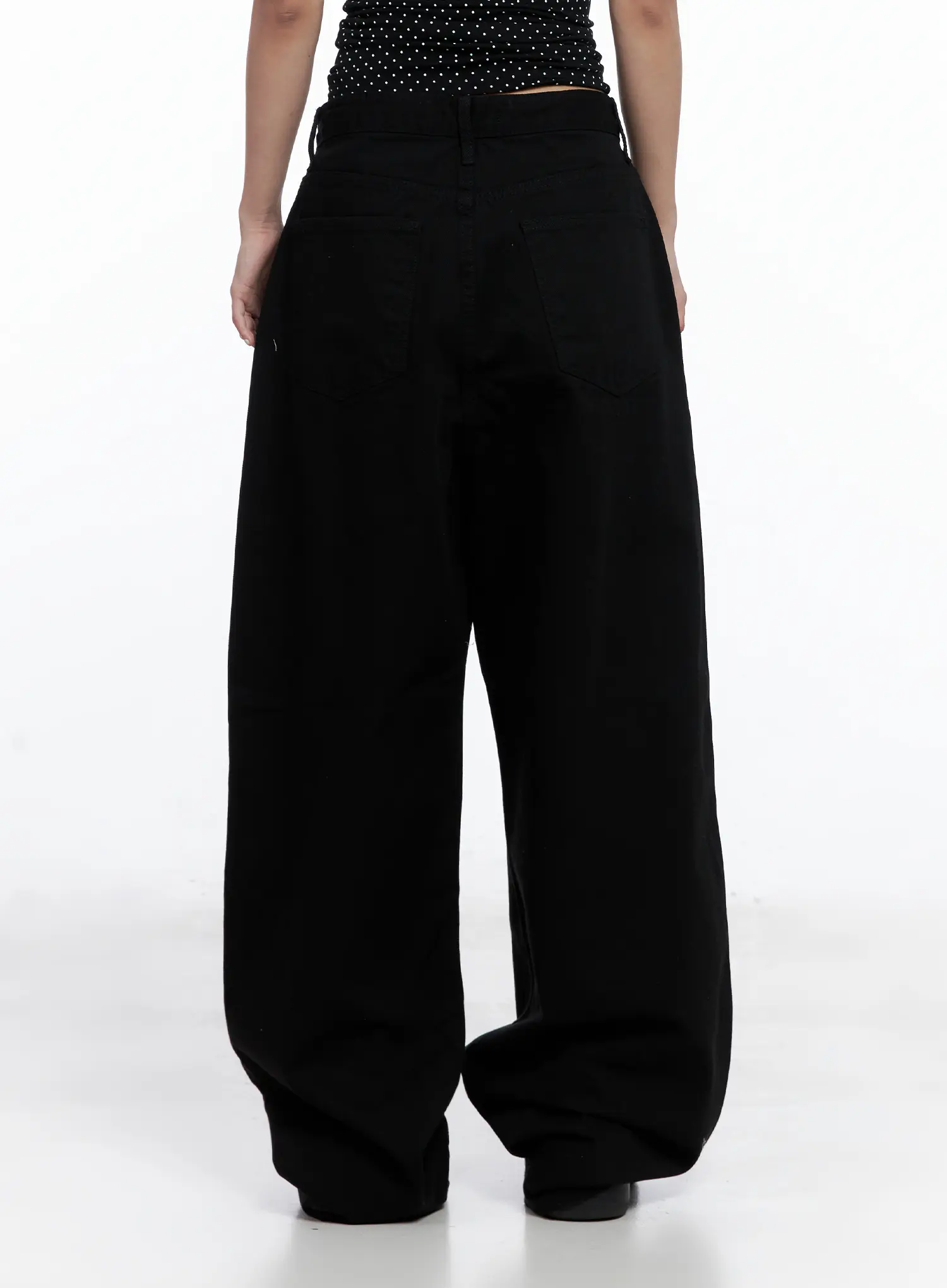 Tzuyu Studded Wide-Leg Cotton Pants CL511 - Image 7