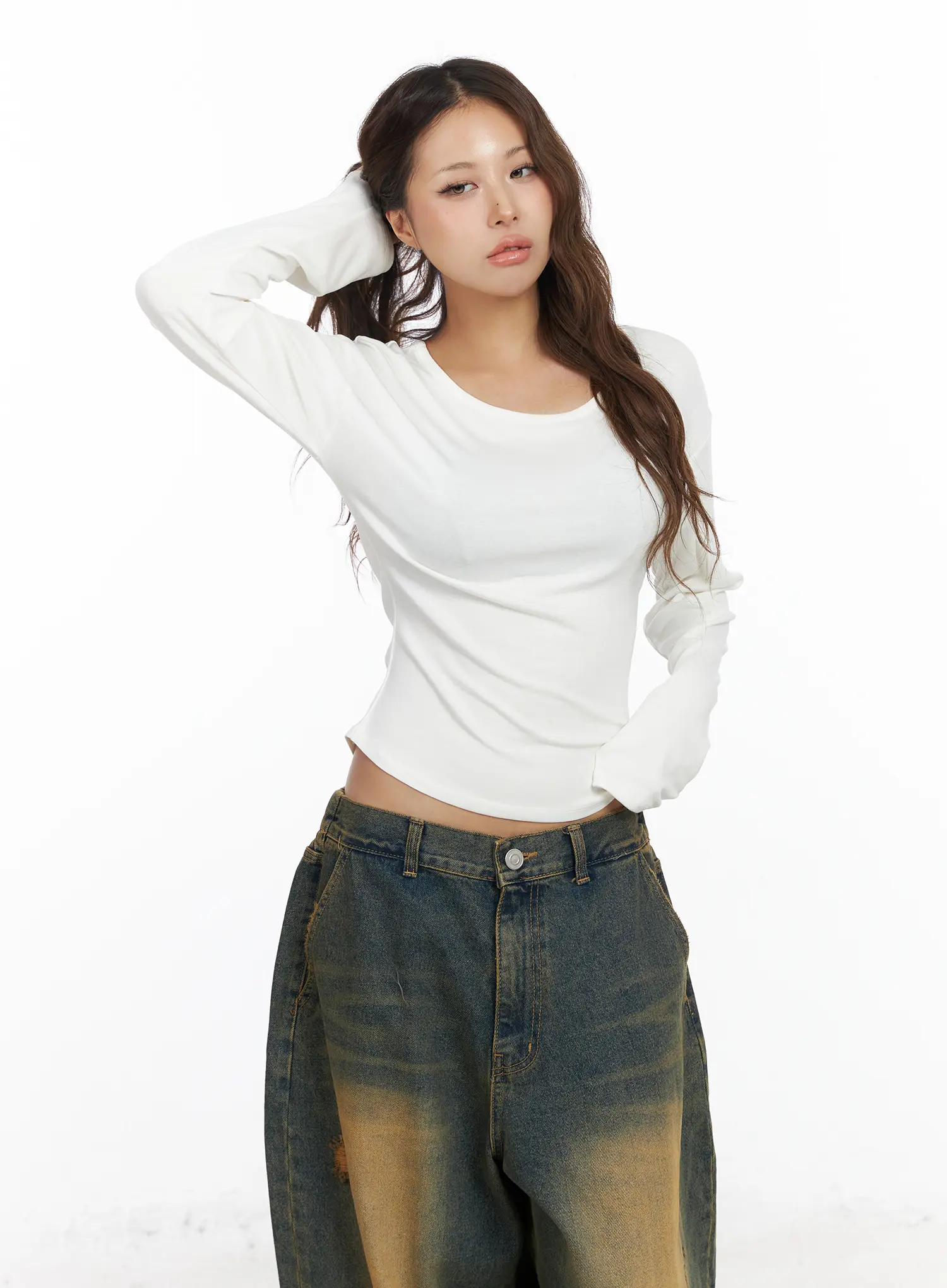 U-Neck Long Sleeve Top CF512 - Image 2