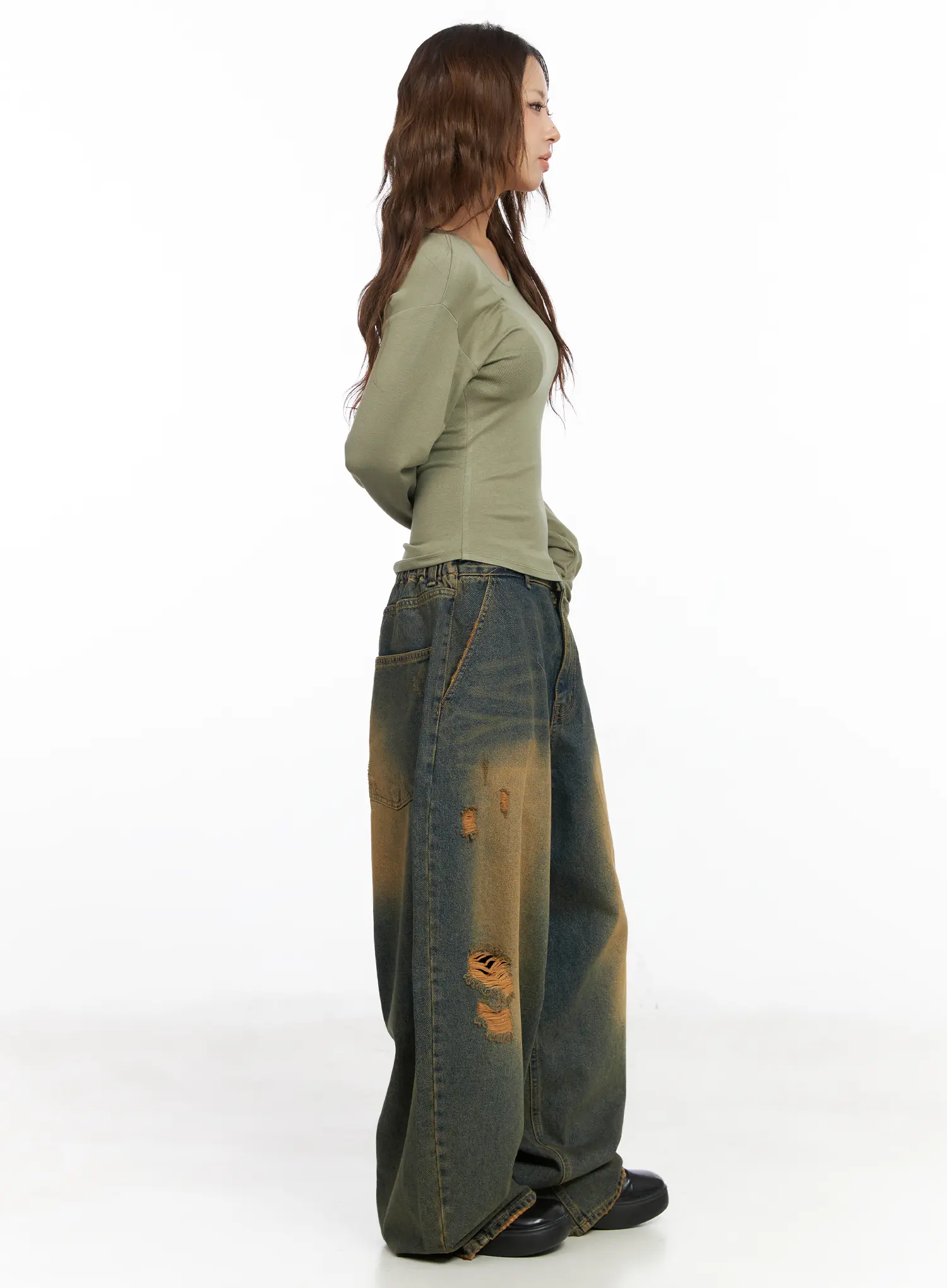 U-Neck Long Sleeve Top CF512 - Image 7