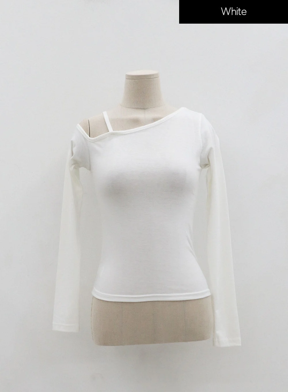 Unbalance Thin Strap Off-Shoulder T-Shirt IO24 - Image 15
