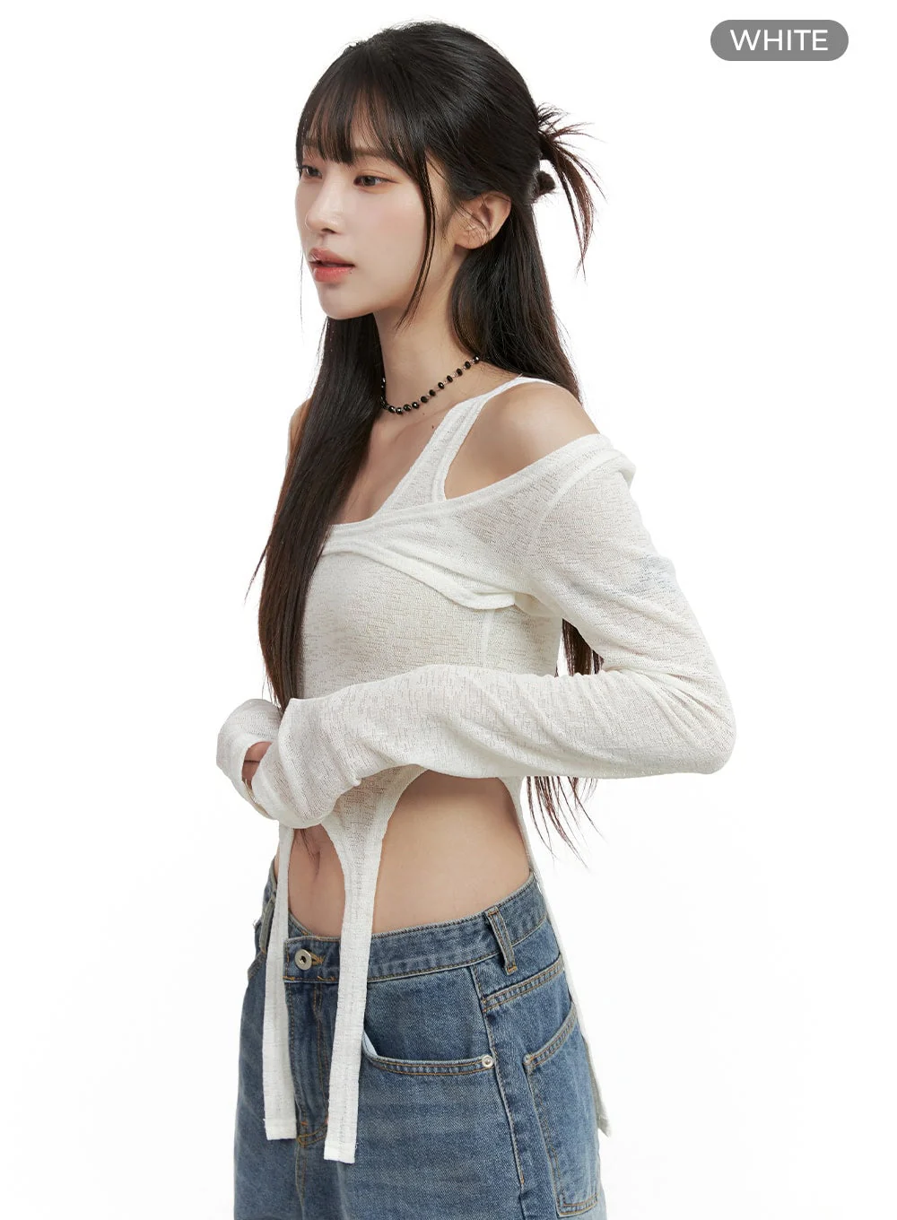 Unbalanced Chic Crop Top CL424 - Image 8