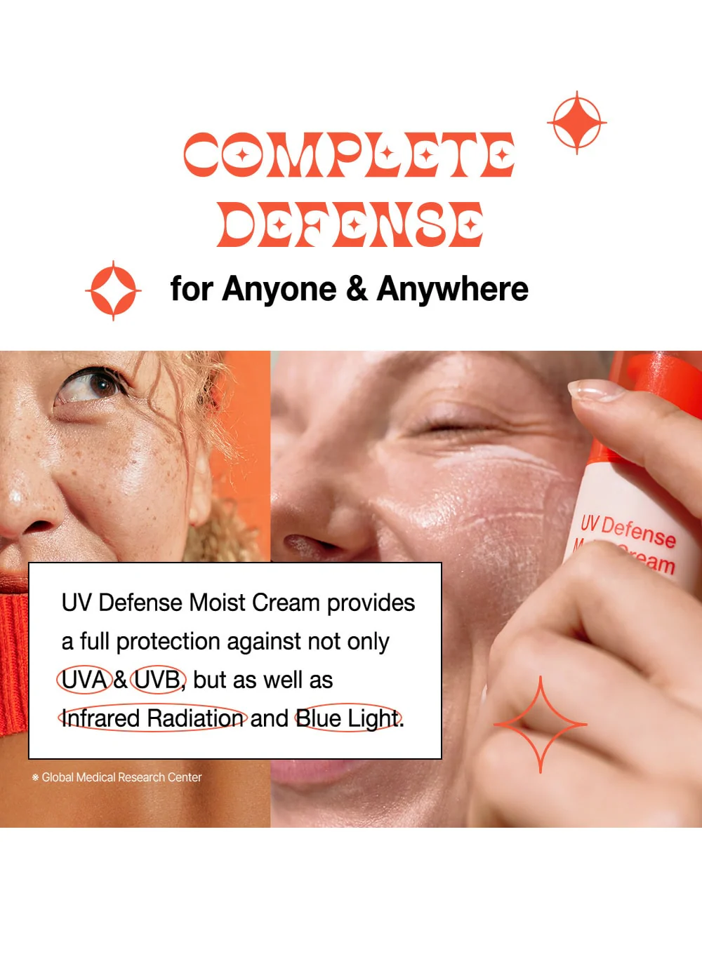 UV Defense Moist Cream SPF50+ PA++++ (50g) - Image 9