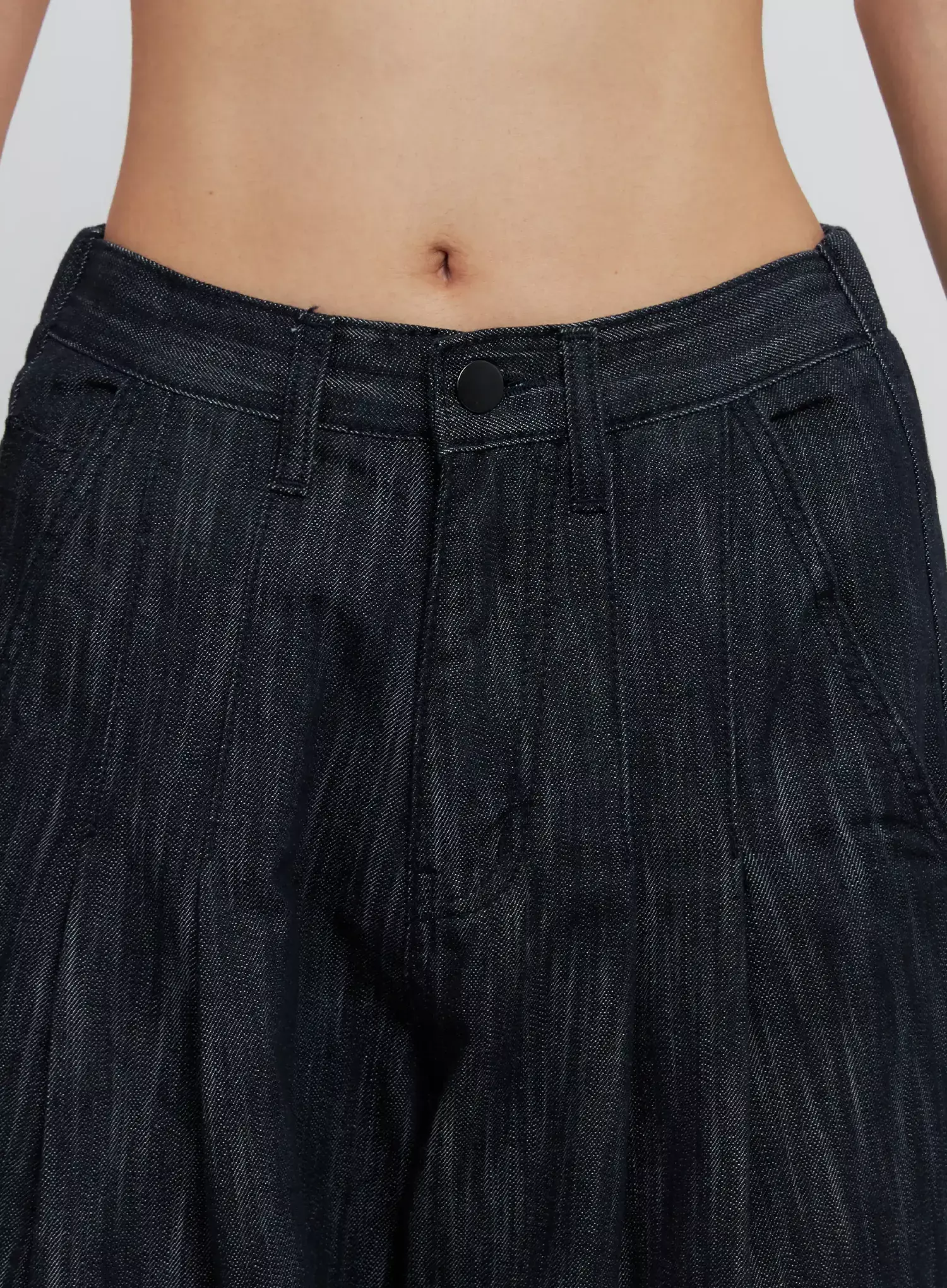 Uven Pintuck Wide-Leg Jeans IS516 - Image 4