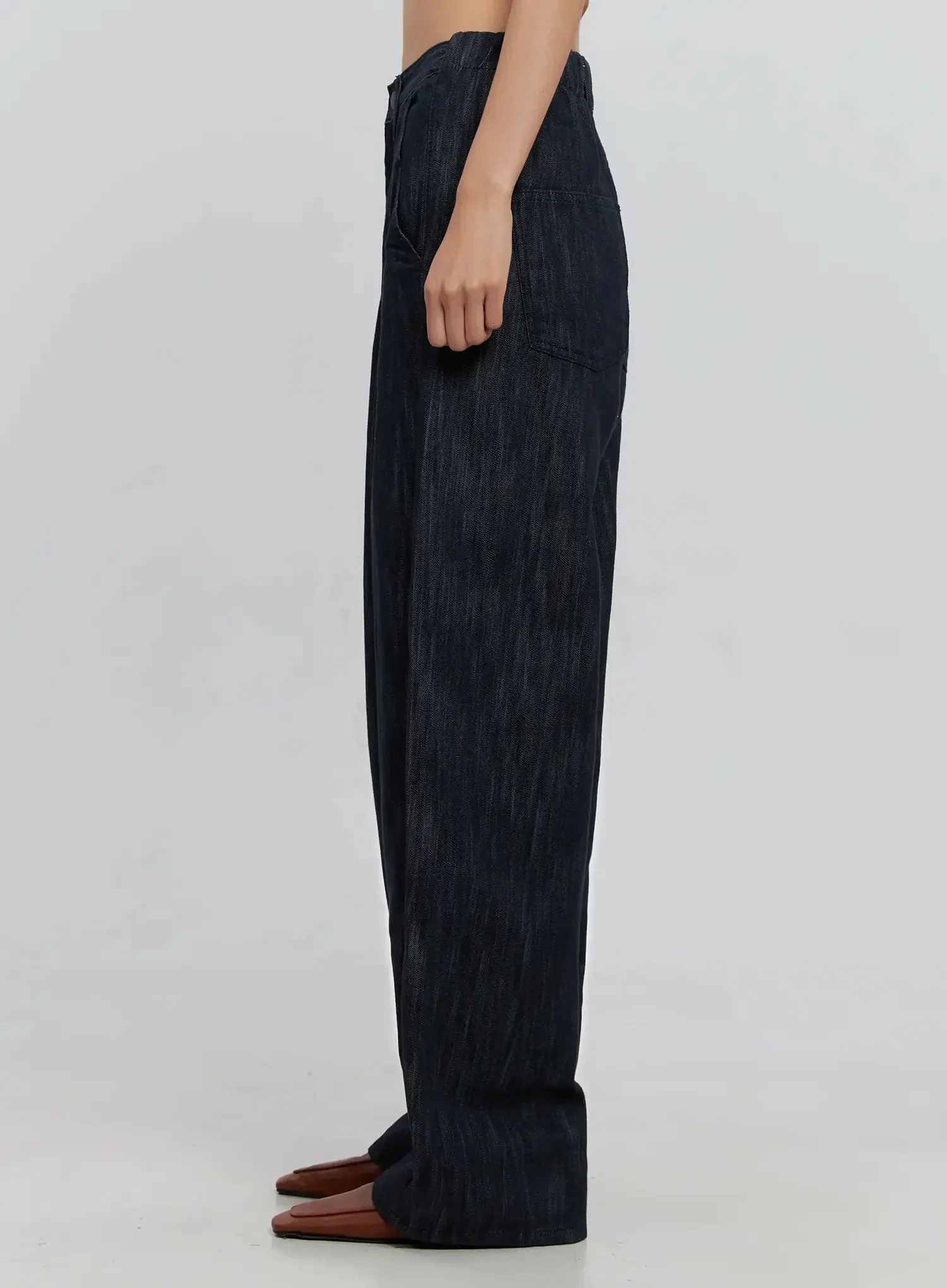 Uven Pintuck Wide-Leg Jeans IS516 - Image 7